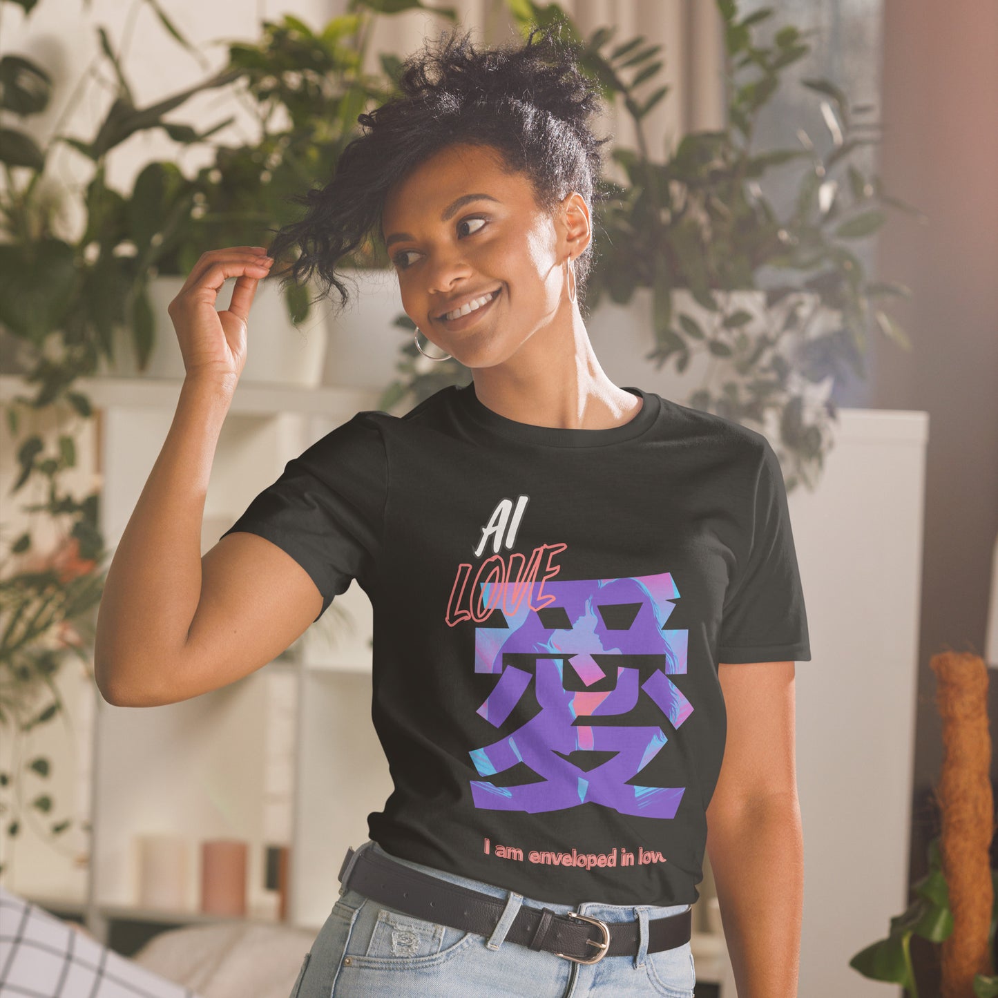 Short-Sleeve Unisex T-Shirt(Japanese, Kanji Series -愛“Love” Desig.3)