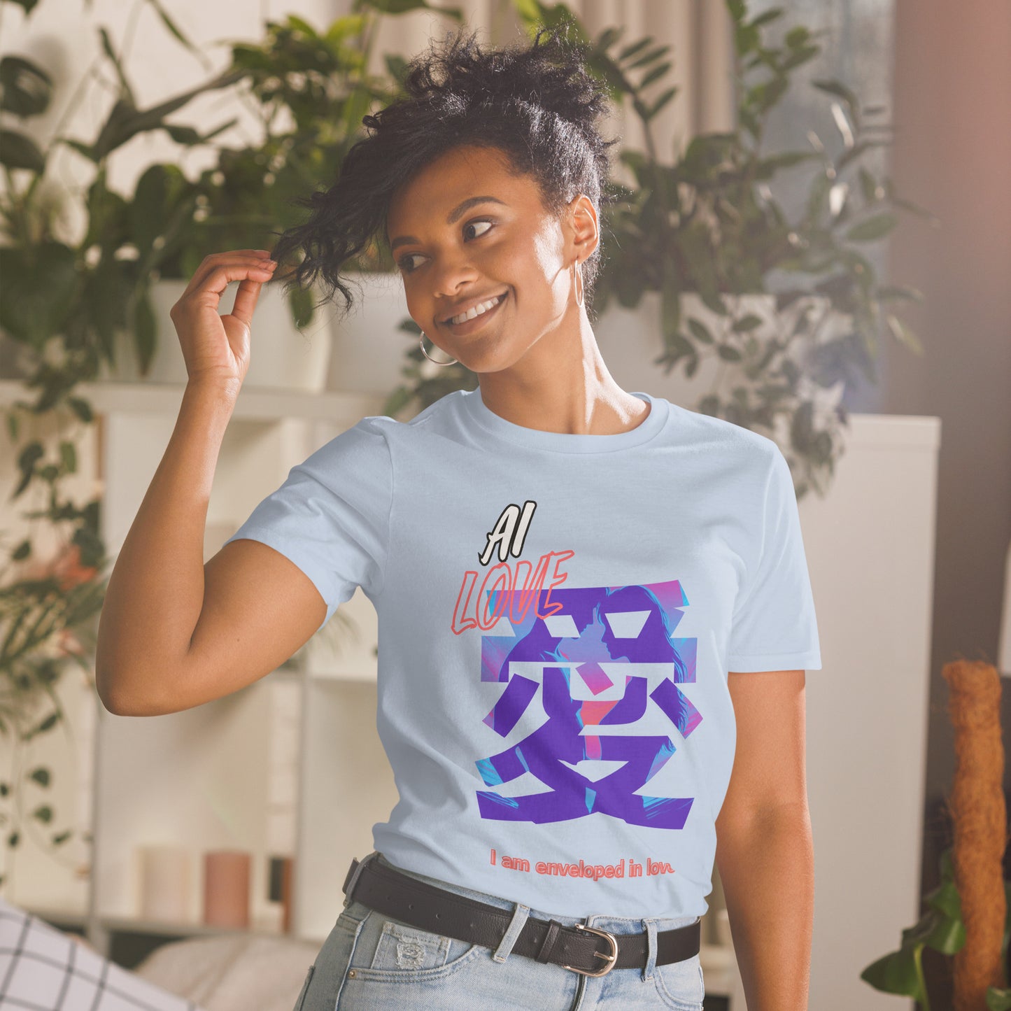 Short-Sleeve Unisex T-Shirt(Japanese, Kanji Series -愛“Love” Desig.3)
