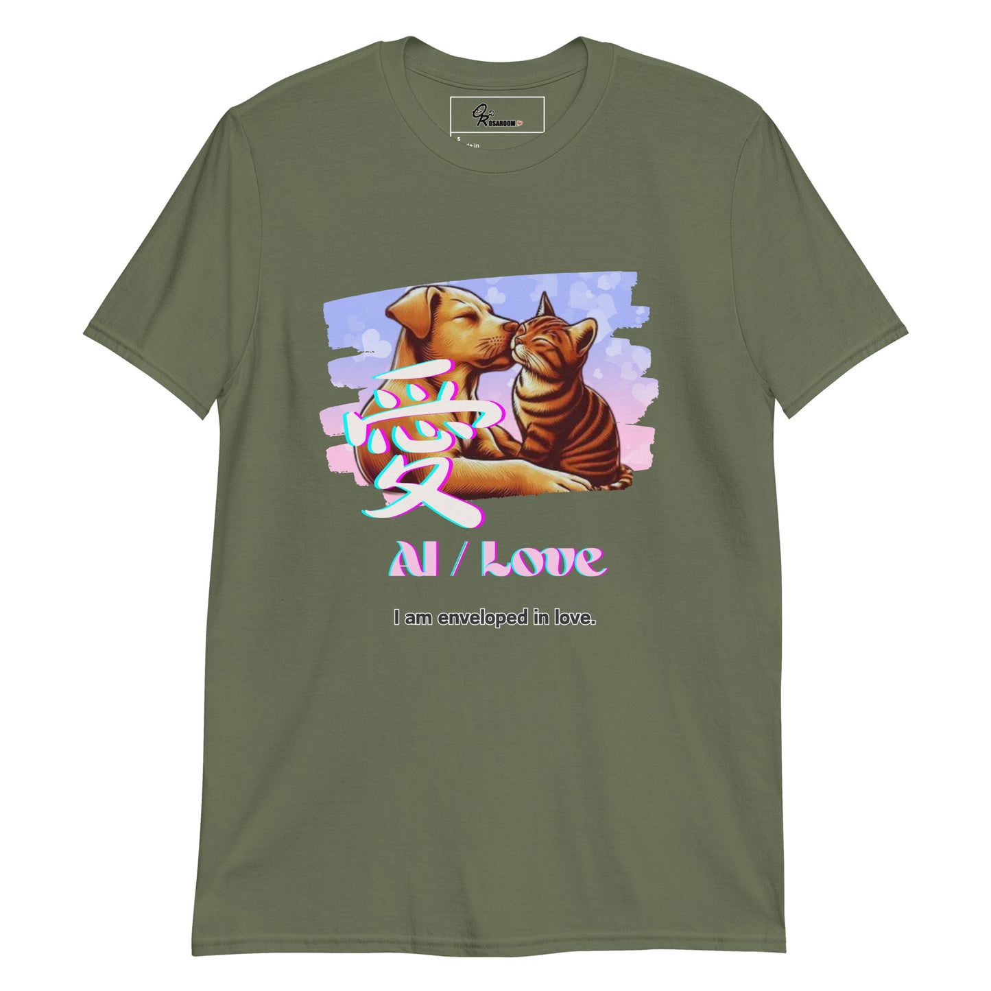 Short-Sleeve Unisex T-Shirt (Japanese, Kanji Series -愛“Love” Design.2)