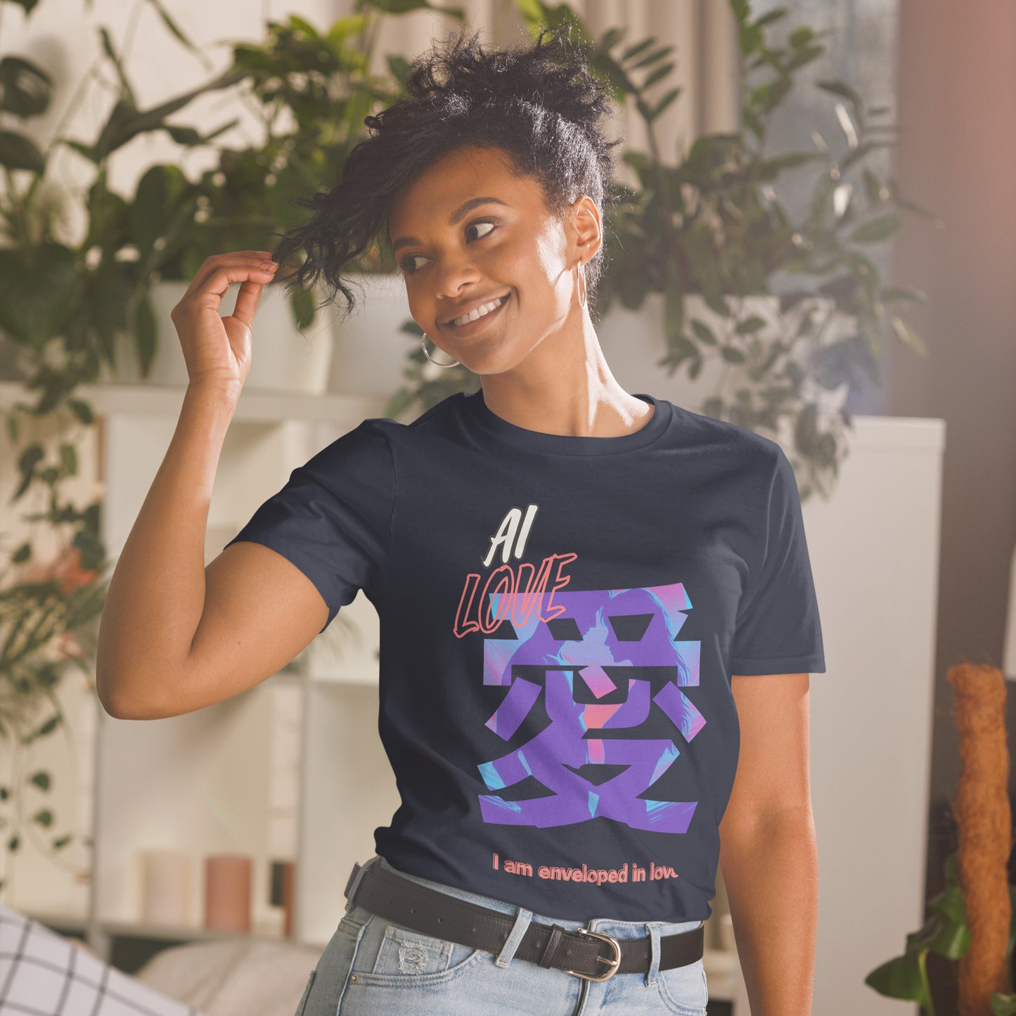 Short-Sleeve Unisex T-Shirt(Japanese, Kanji Series -愛“Love” Desig.3)