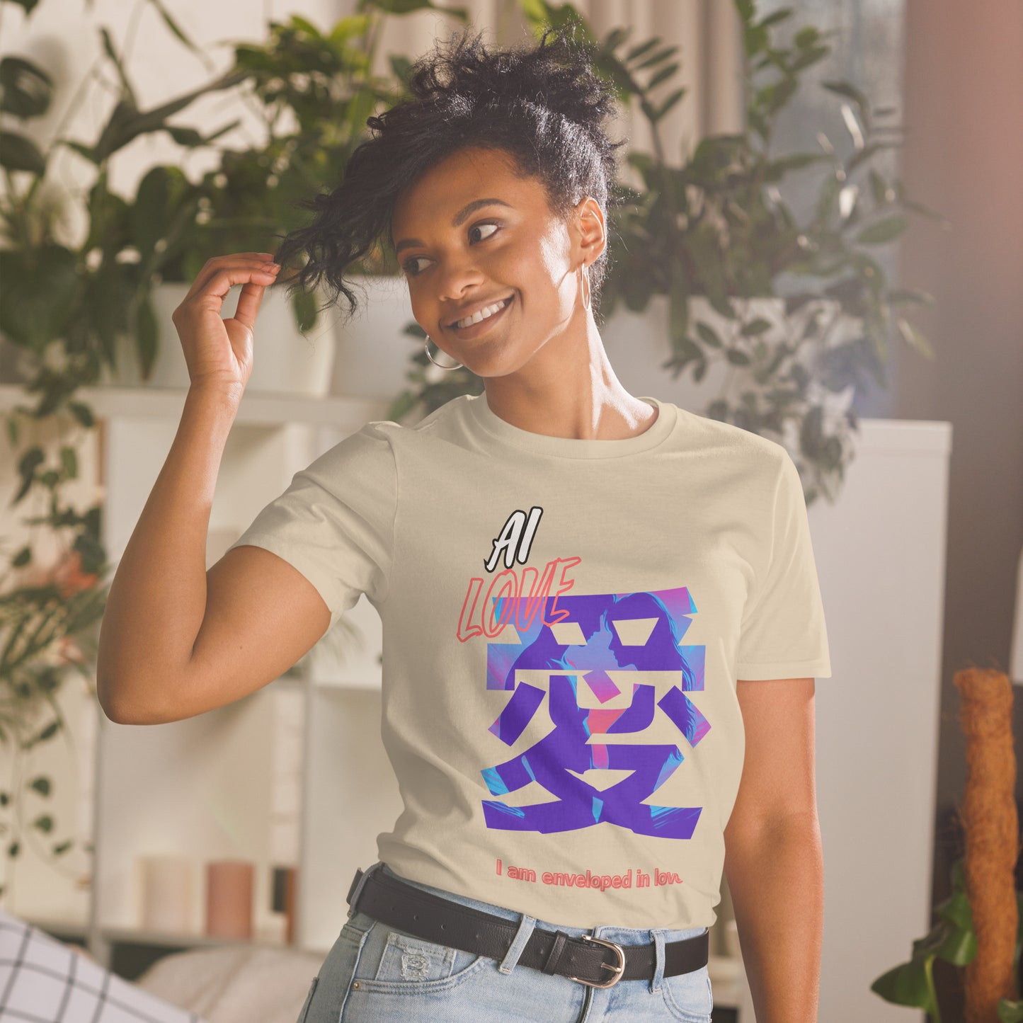 Short-Sleeve Unisex T-Shirt(Japanese, Kanji Series -愛“Love” Desig.3)