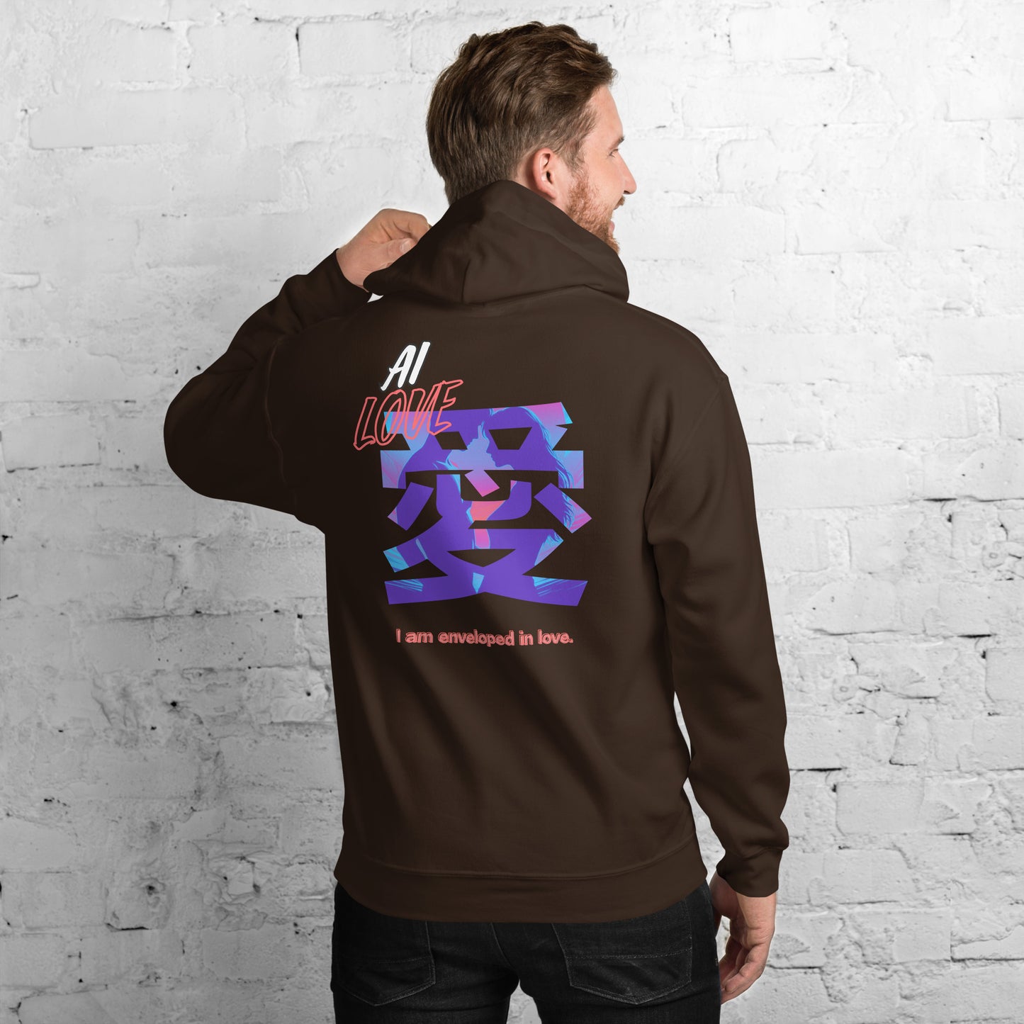 Unisex Hoodie(Japanese, Kanji Series -愛“Love” Desig.3)