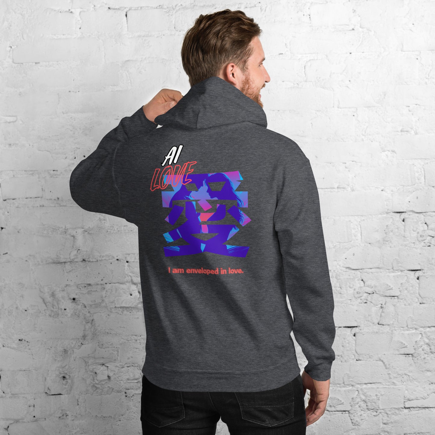 Unisex Hoodie(Japanese, Kanji Series -愛“Love” Desig.3)