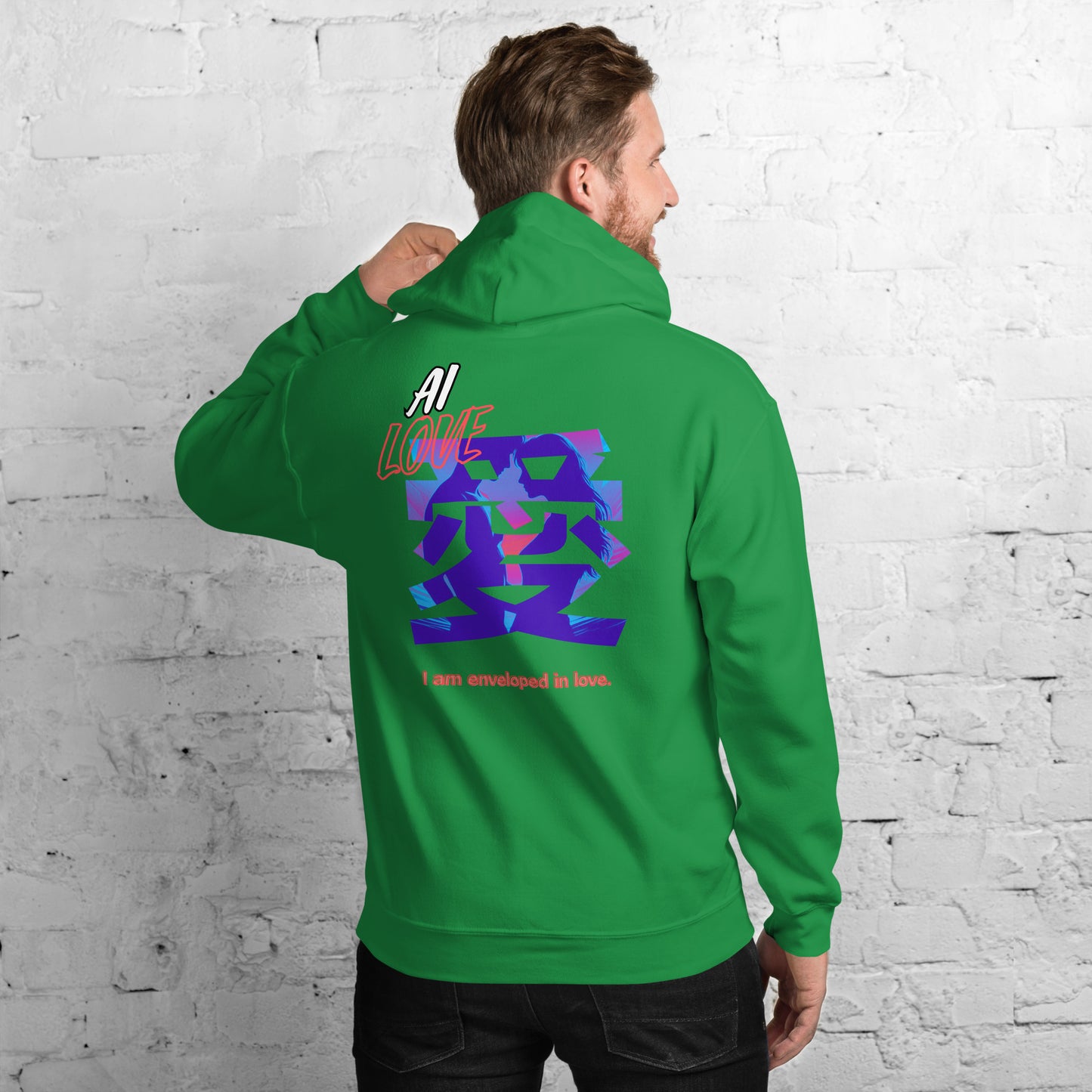Unisex Hoodie(Japanese, Kanji Series -愛“Love” Desig.3)