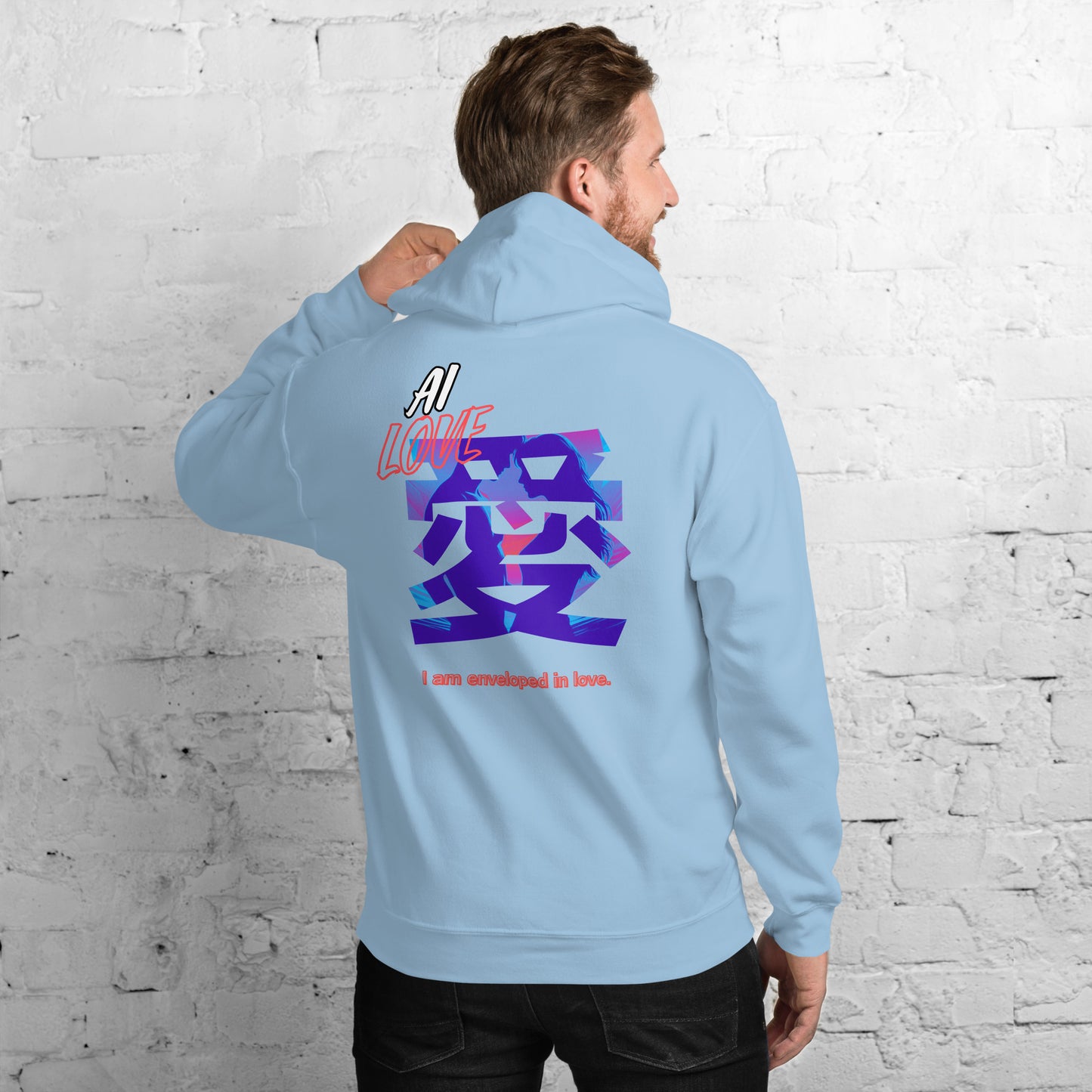 Unisex Hoodie(Japanese, Kanji Series -愛“Love” Desig.3)