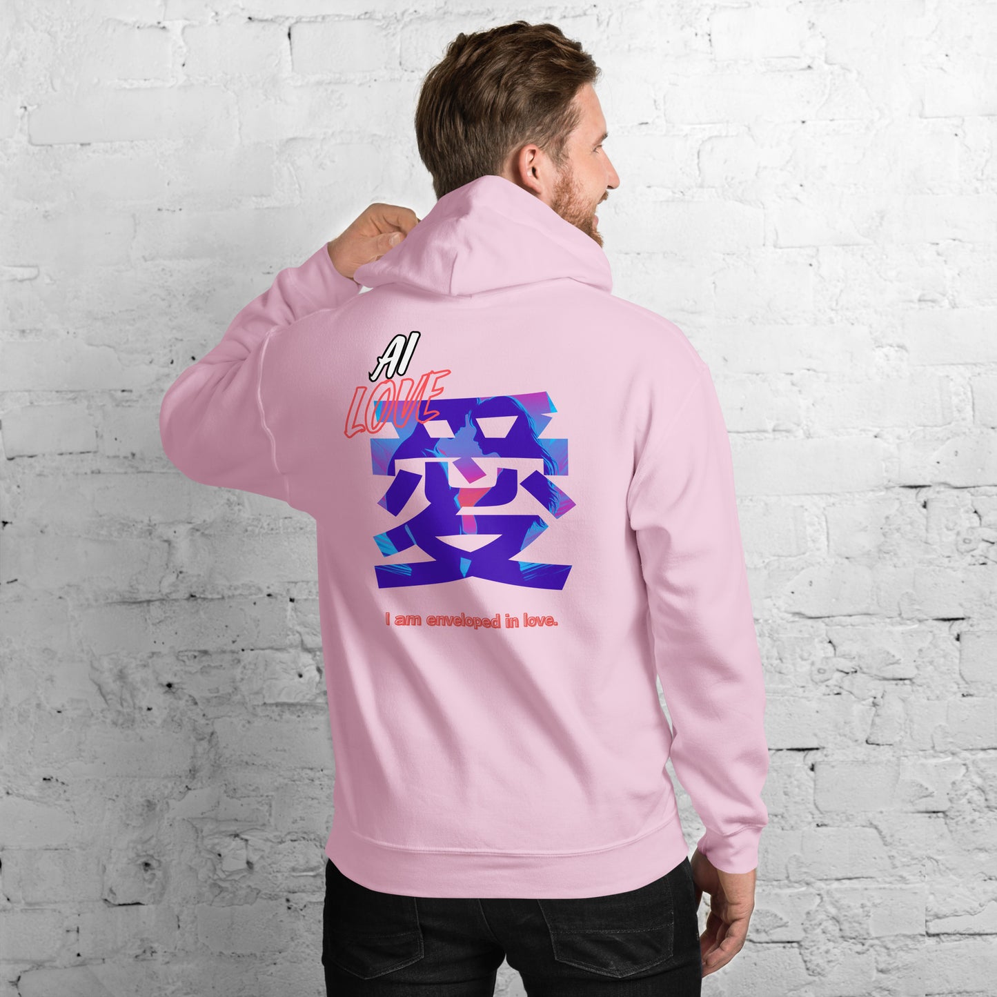 Unisex Hoodie(Japanese, Kanji Series -愛“Love” Desig.3)