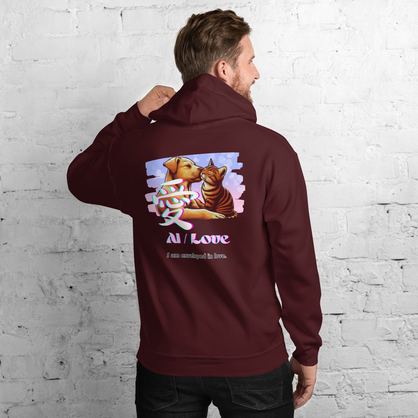 Unisex Hoodie(Japanese, Kanji Series -愛“Love” Design.2)