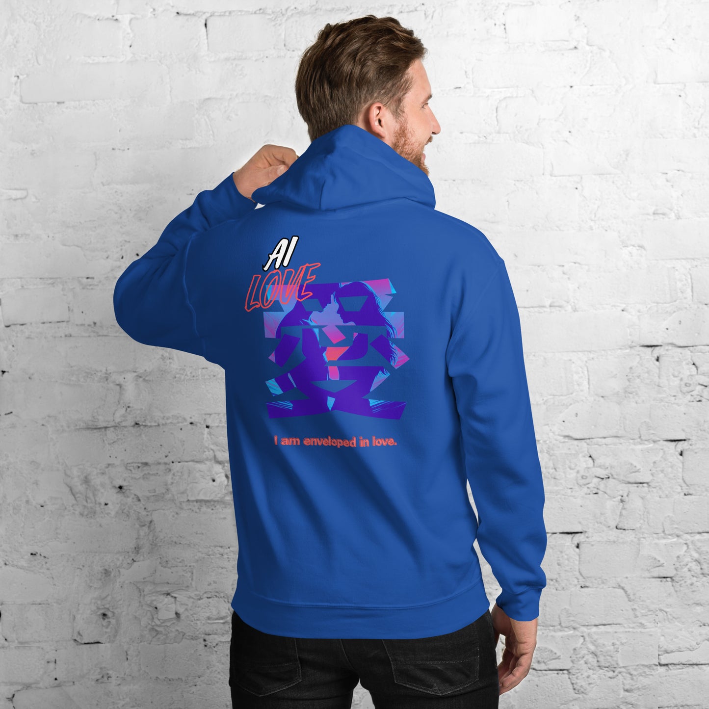 Unisex Hoodie(Japanese, Kanji Series -愛“Love” Desig.3)