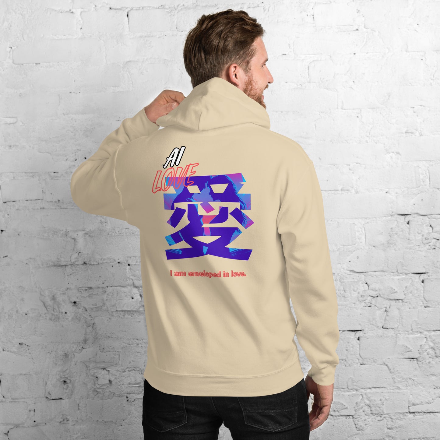 Unisex Hoodie(Japanese, Kanji Series -愛“Love” Desig.3)