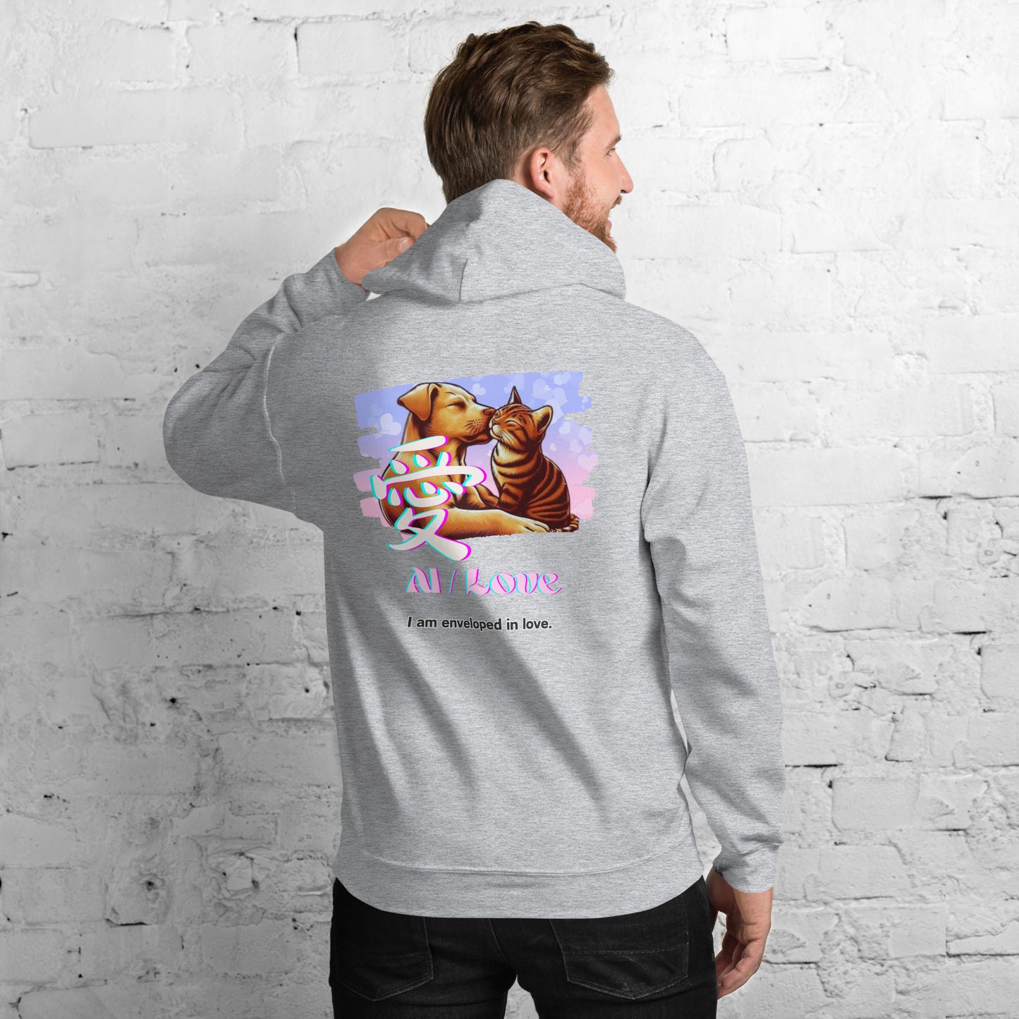 Unisex Hoodie(Japanese, Kanji Series -愛“Love” Design.2)