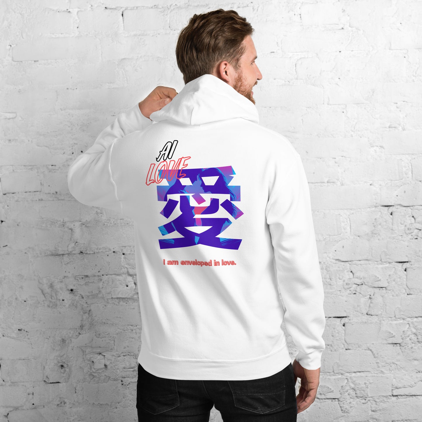 Unisex Hoodie(Japanese, Kanji Series -愛“Love” Desig.3)