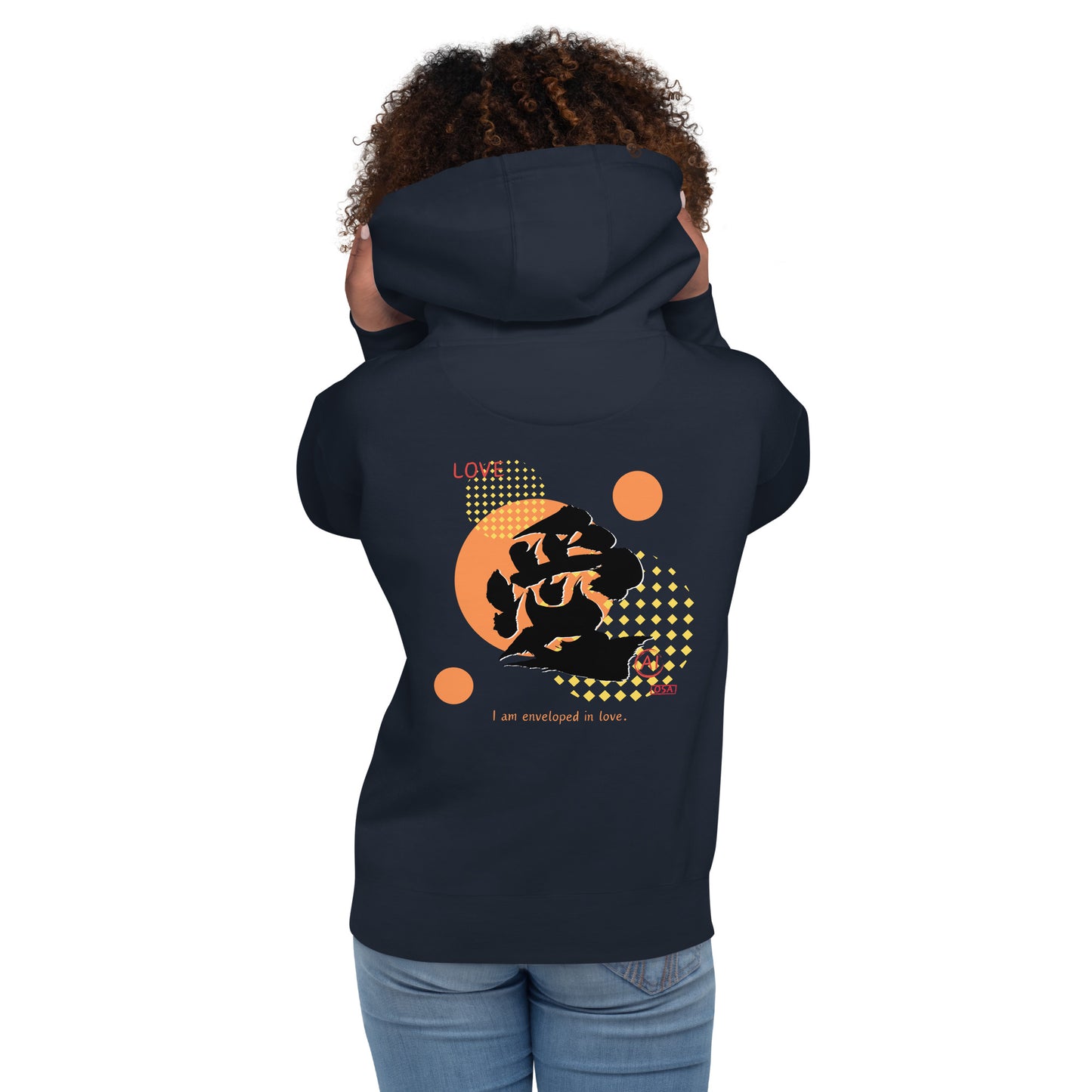 Unisex Hoodie(Japanese, Kanji Series -愛“Love” Design.1)