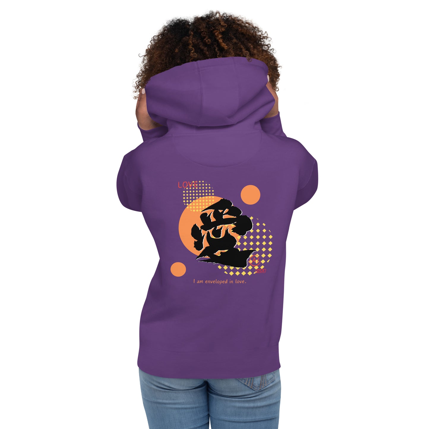 Unisex Hoodie(Japanese, Kanji Series -愛“Love” Design.1)