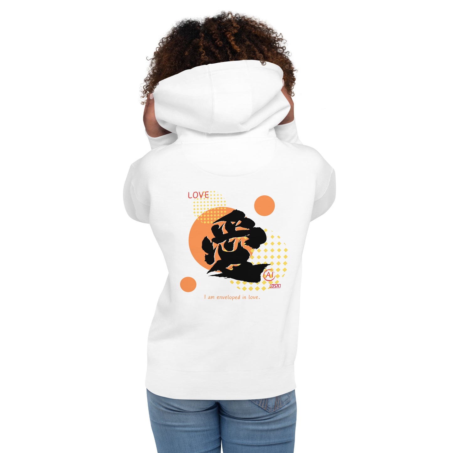 Unisex Hoodie(Japanese, Kanji Series -愛“Love” Design.1)