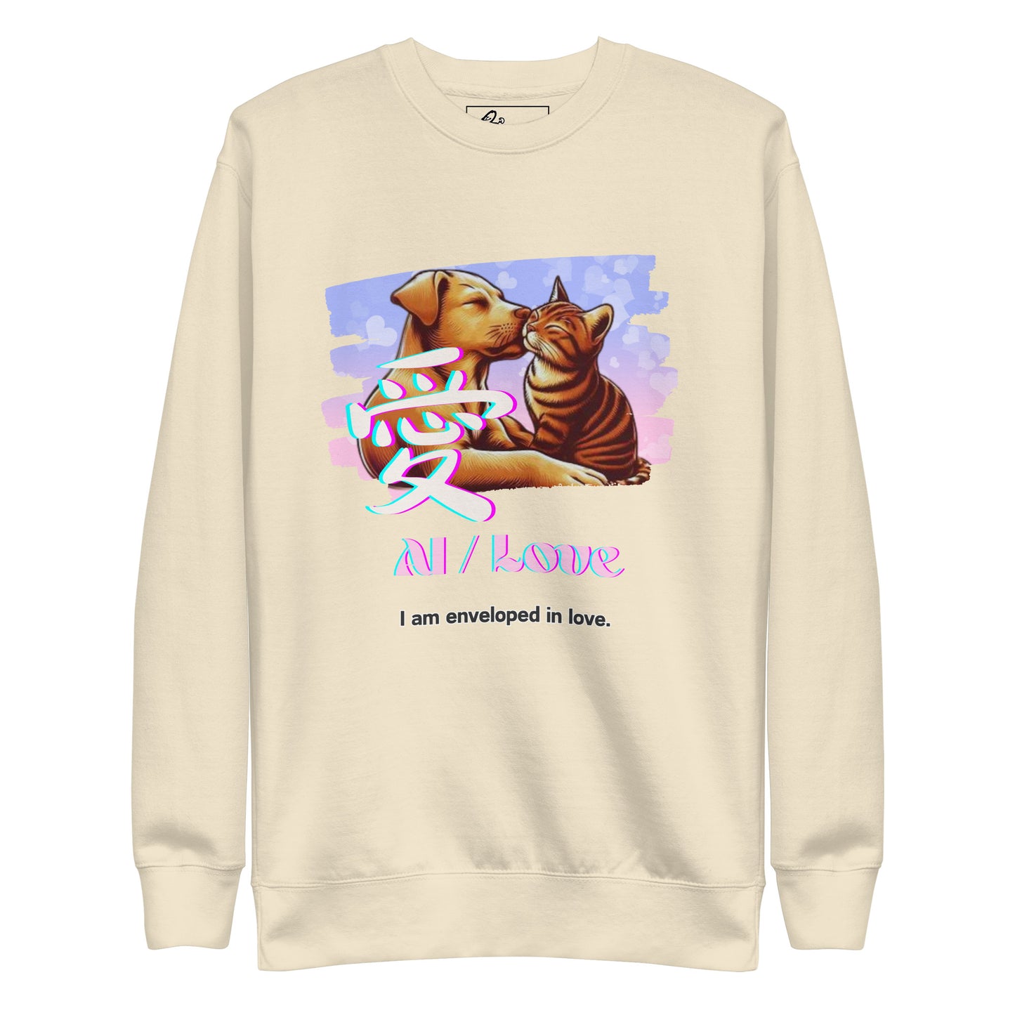 Unisex Premium Sweatshirt(Japanese, Kanji Series -愛“Love” Design.2)