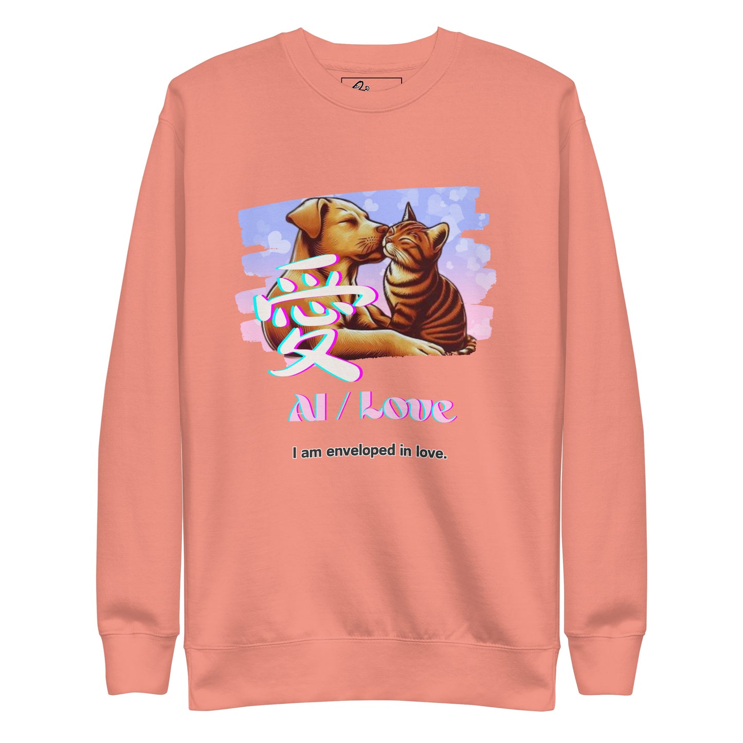 Unisex Premium Sweatshirt(Japanese, Kanji Series -愛“Love” Design.2)