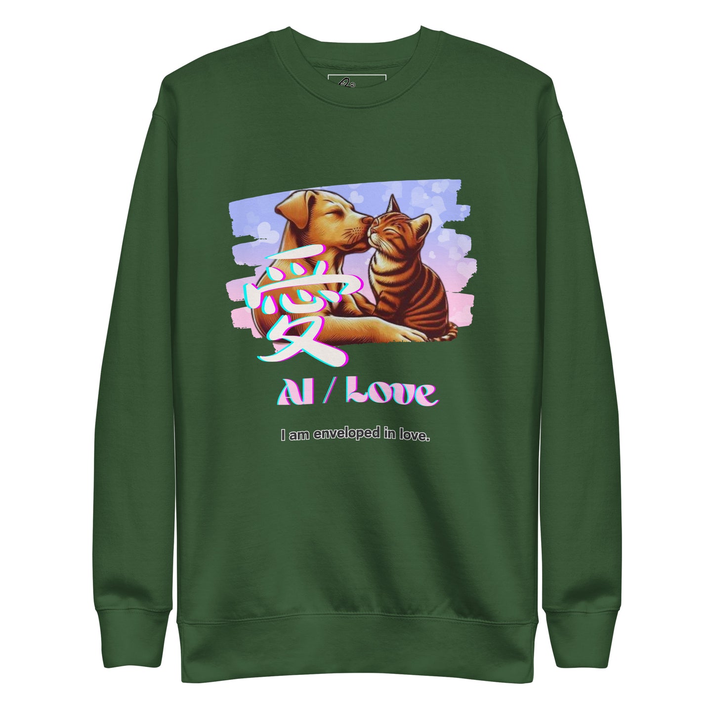 Unisex Premium Sweatshirt(Japanese, Kanji Series -愛“Love” Design.2)