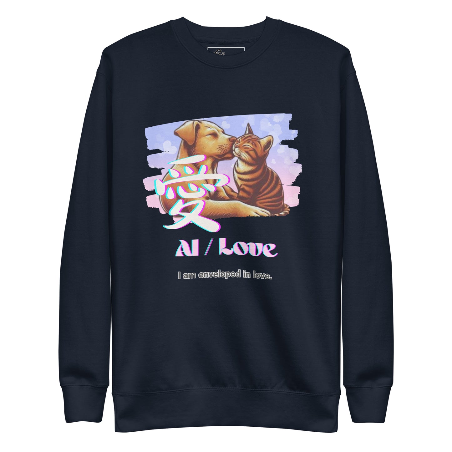 Unisex Premium Sweatshirt(Japanese, Kanji Series -愛“Love” Design.2)