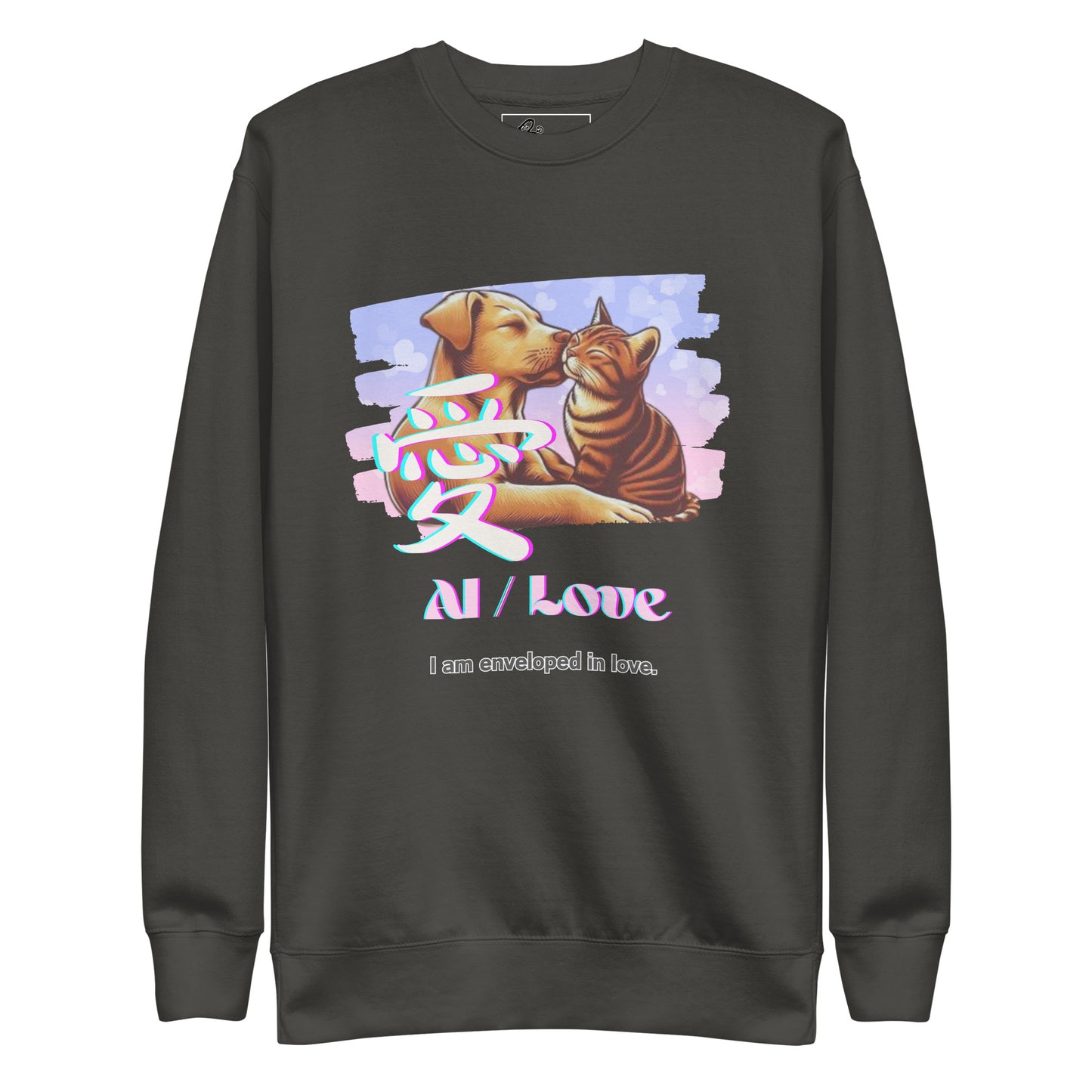 Unisex Premium Sweatshirt(Japanese, Kanji Series -愛“Love” Design.2)
