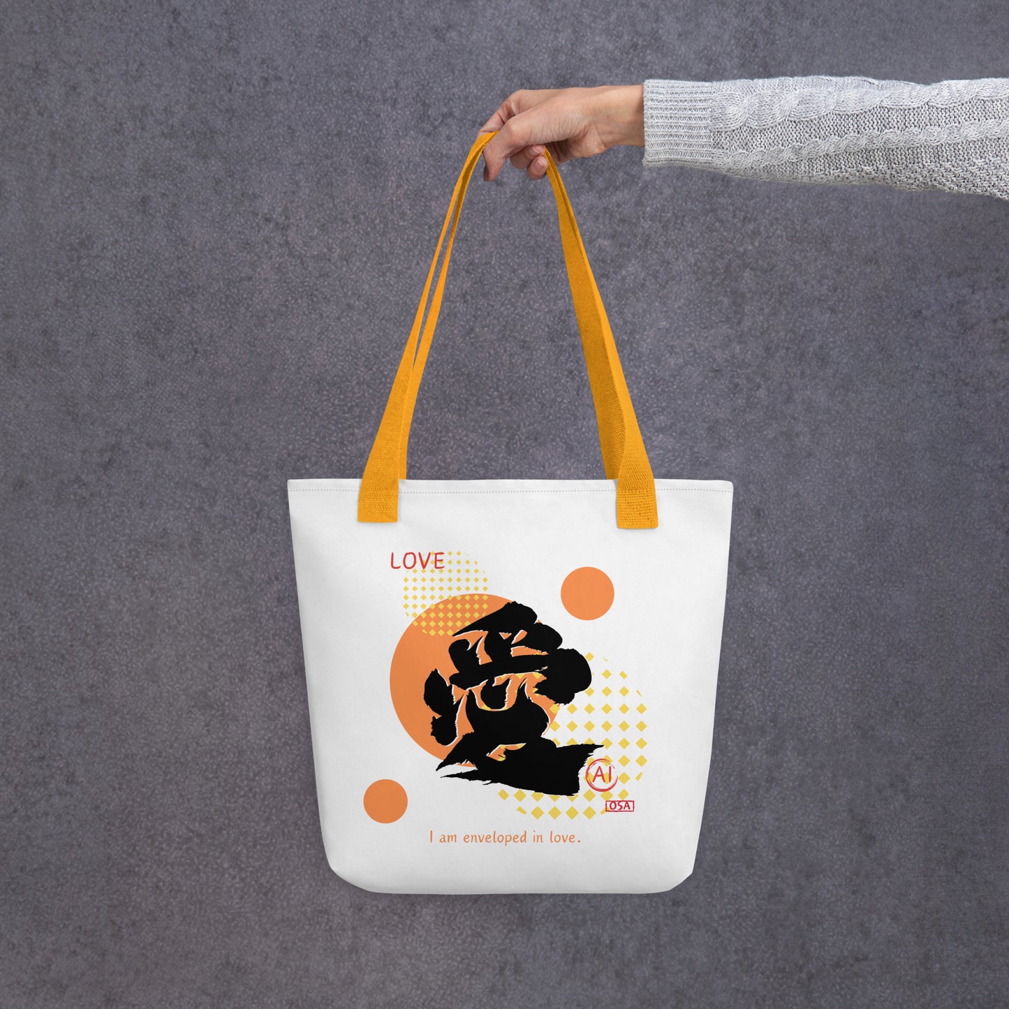 Tote bag(Japanese, Kanji Series -愛“Love” Design.1)