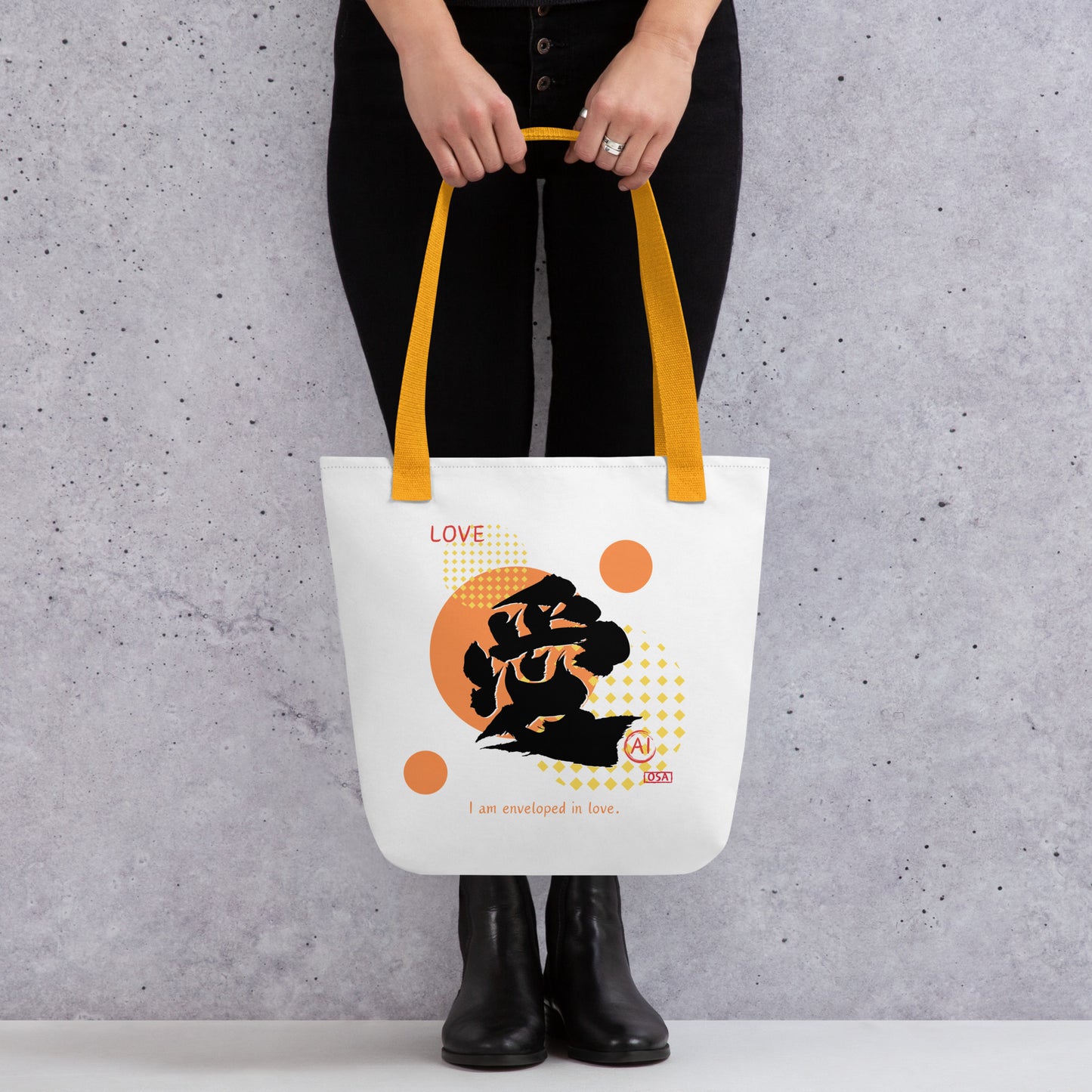 Tote bag(Japanese, Kanji Series -愛“Love” Design.1)