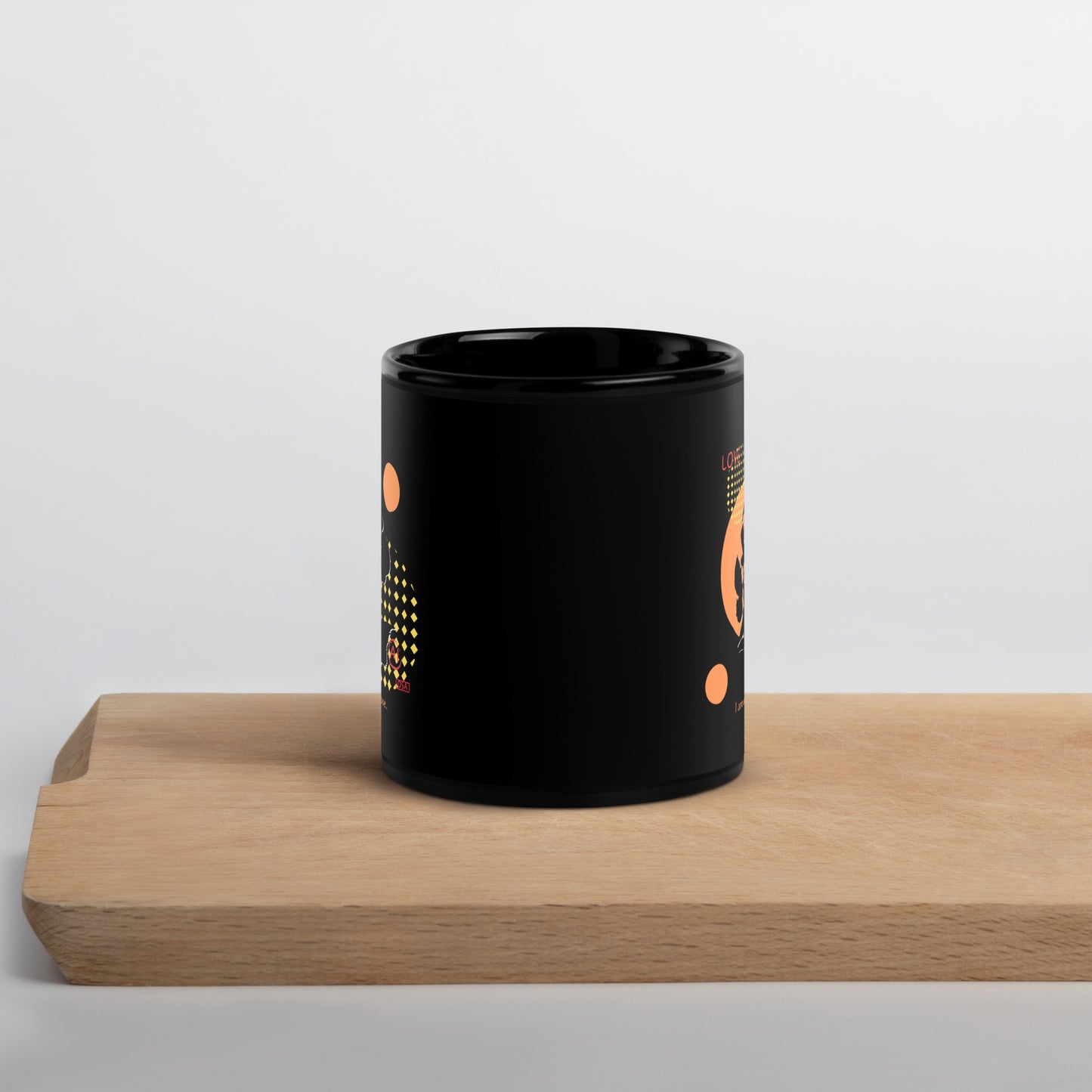 Black Glossy Mug(Japanese, Kanji Series -愛“Love” Design.1)