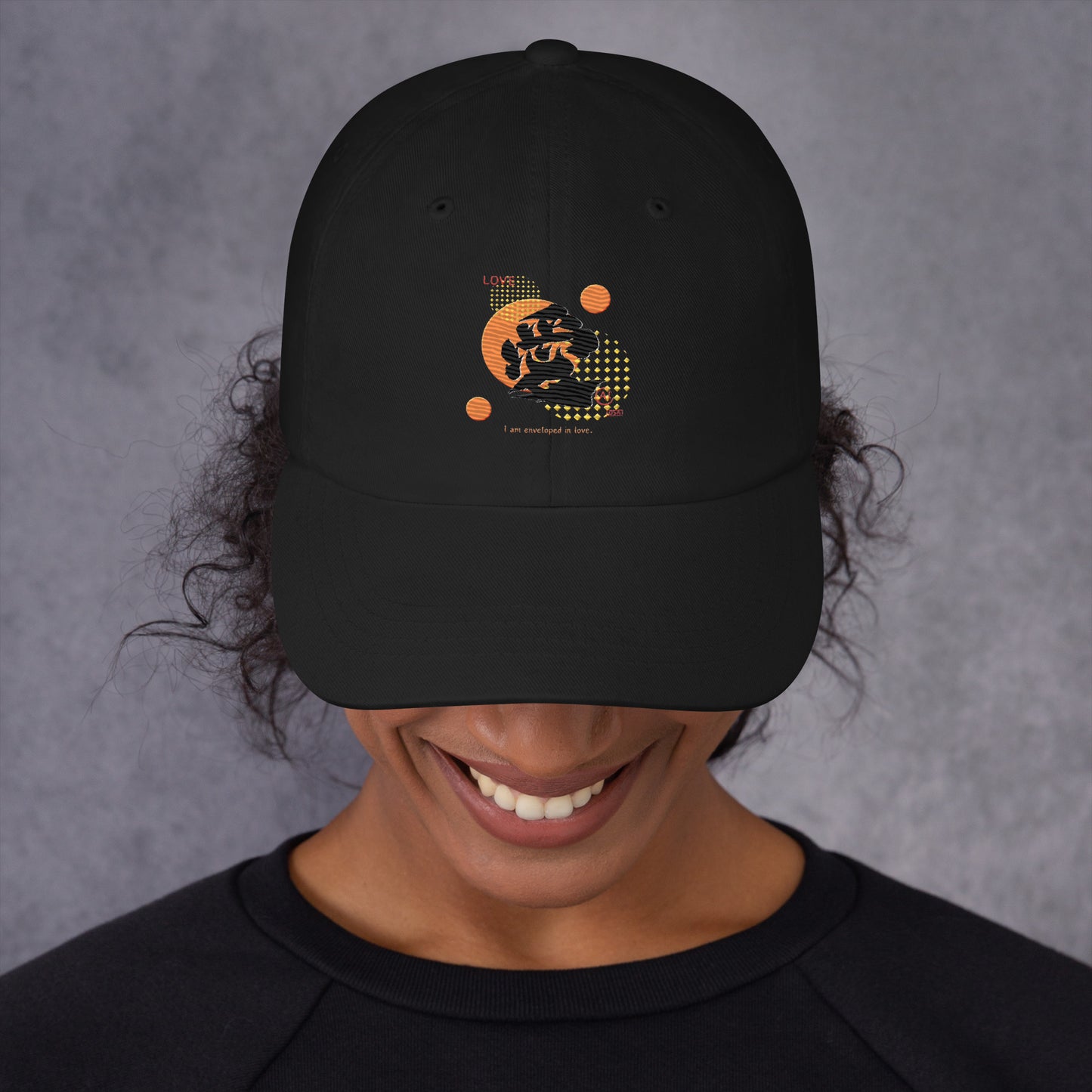 Dad hat(Japanese, Kanji Series -愛“Love” Design.1)