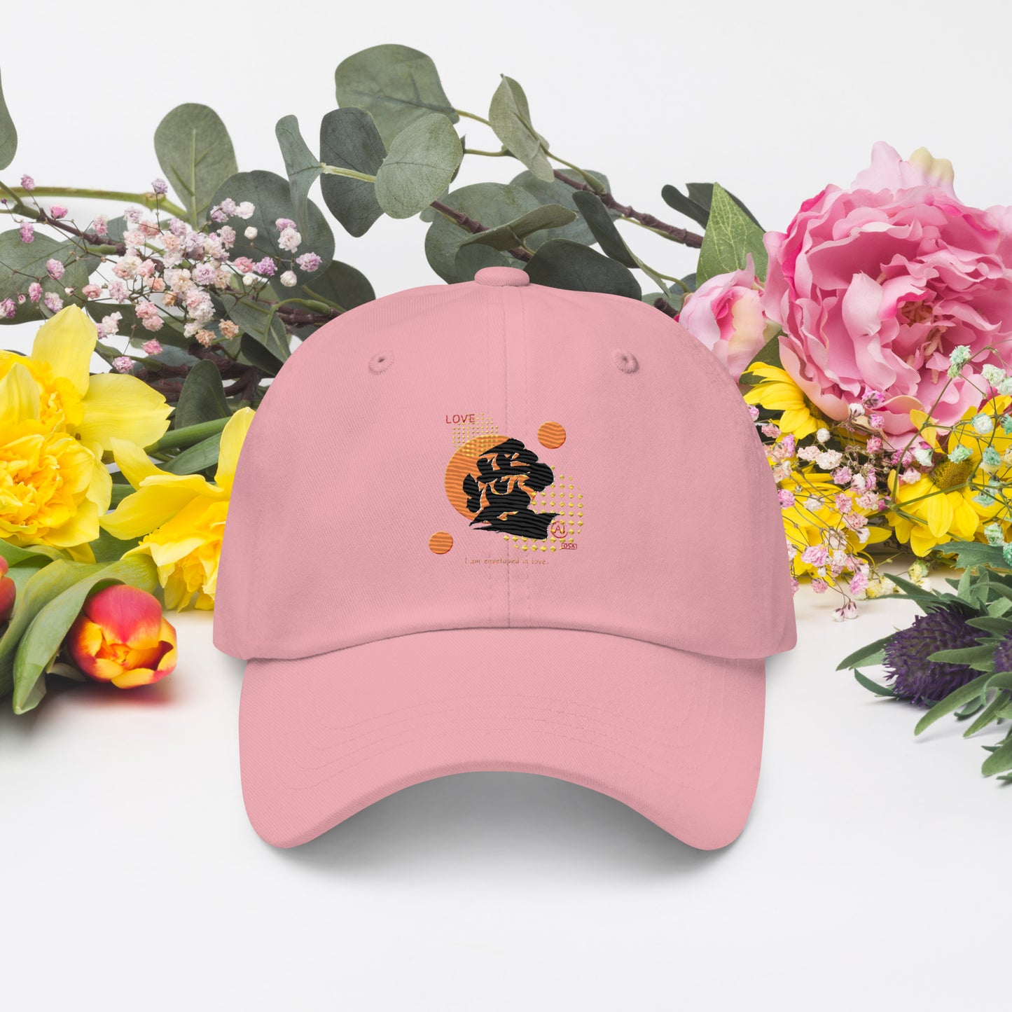 Dad hat(Japanese, Kanji Series -愛“Love” Design.1)
