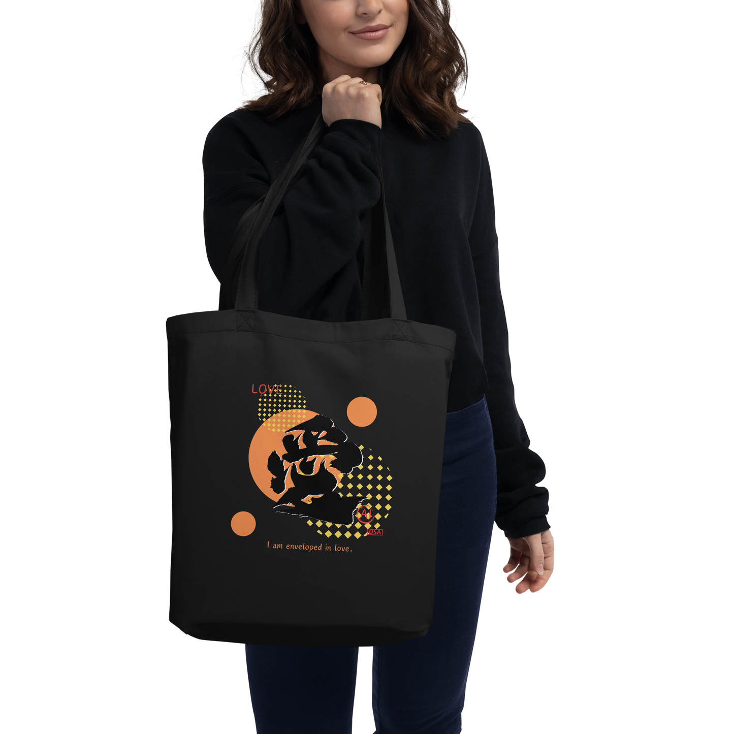 Eco Tote Bag(Japanese, Kanji Series -愛“Love” Design.1)