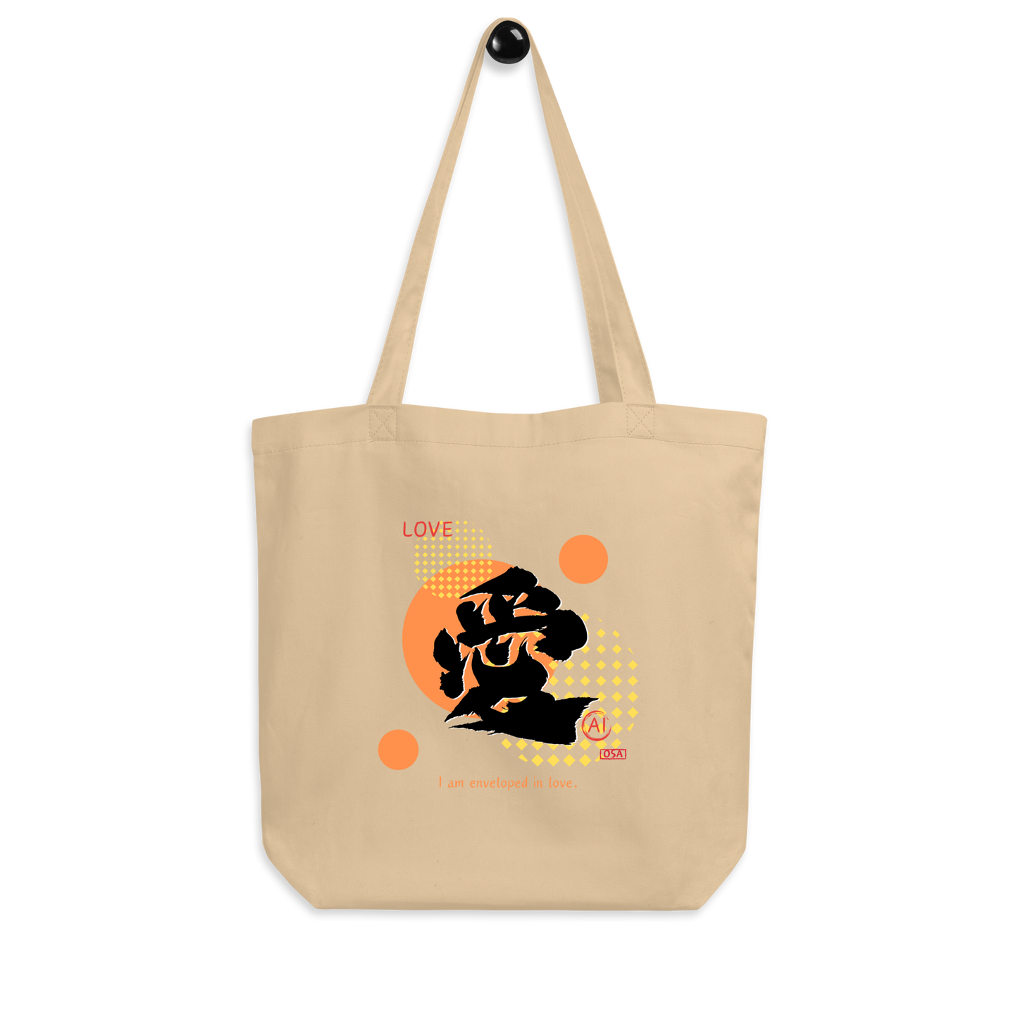Eco Tote Bag(Japanese, Kanji Series -愛“Love” Design.1)