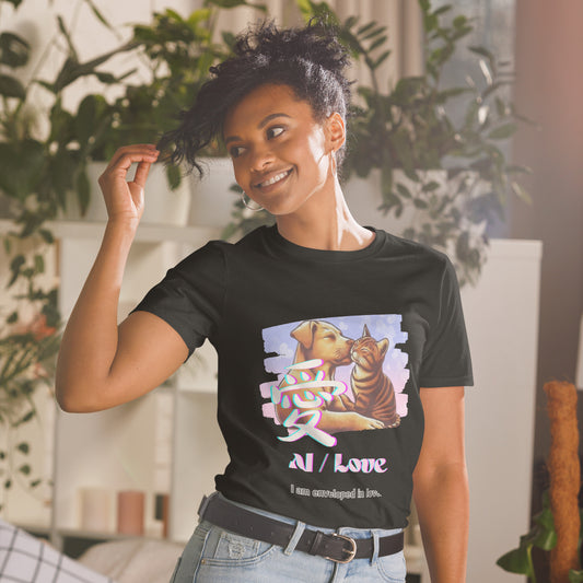 Short-Sleeve Unisex T-Shirt (Japanese, Kanji Series -愛“Love” Design.2)