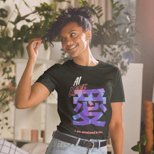 Short-Sleeve Unisex T-Shirt(Japanese, Kanji Series -愛“Love” Desig.3)
