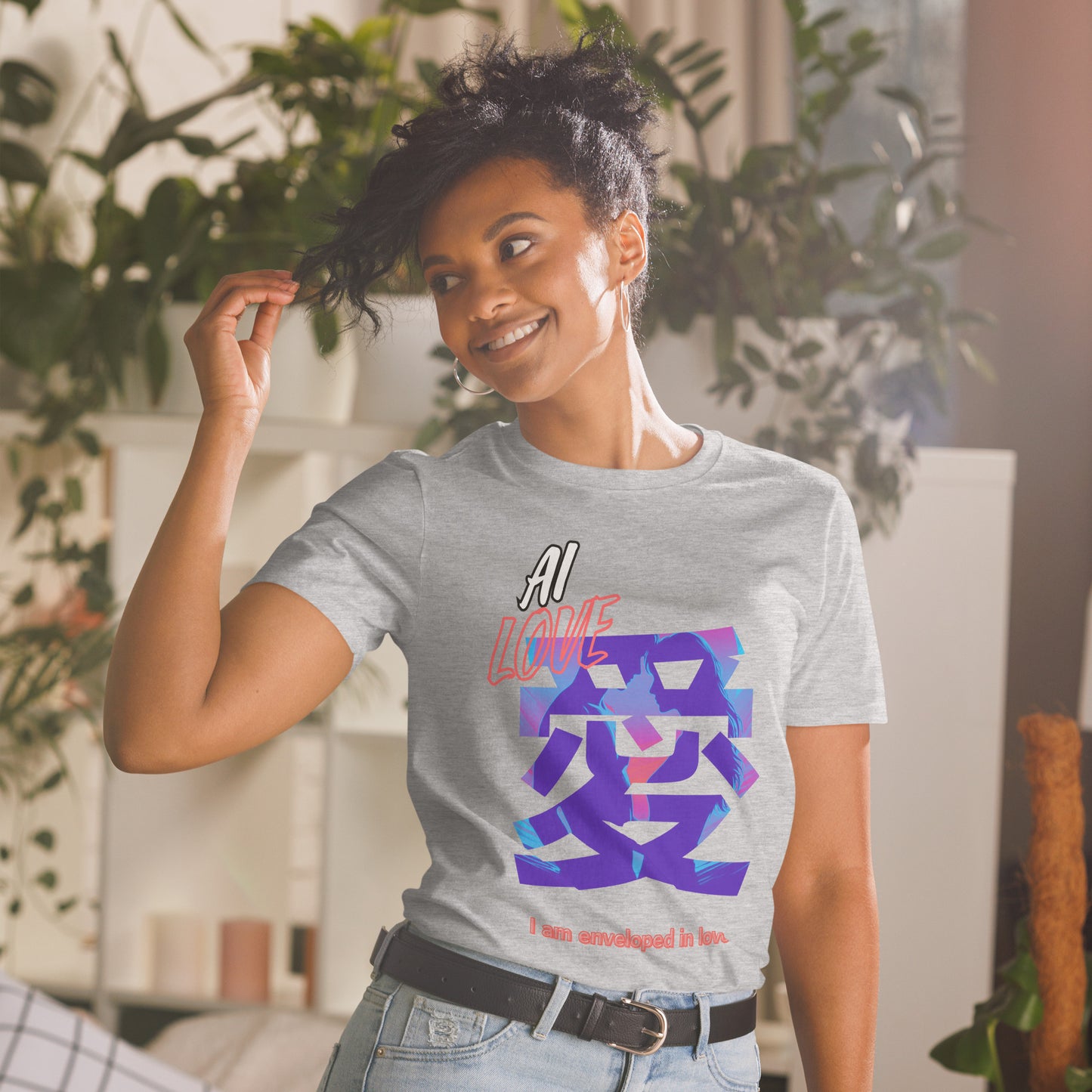 Short-Sleeve Unisex T-Shirt(Japanese, Kanji Series -愛“Love” Desig.3)