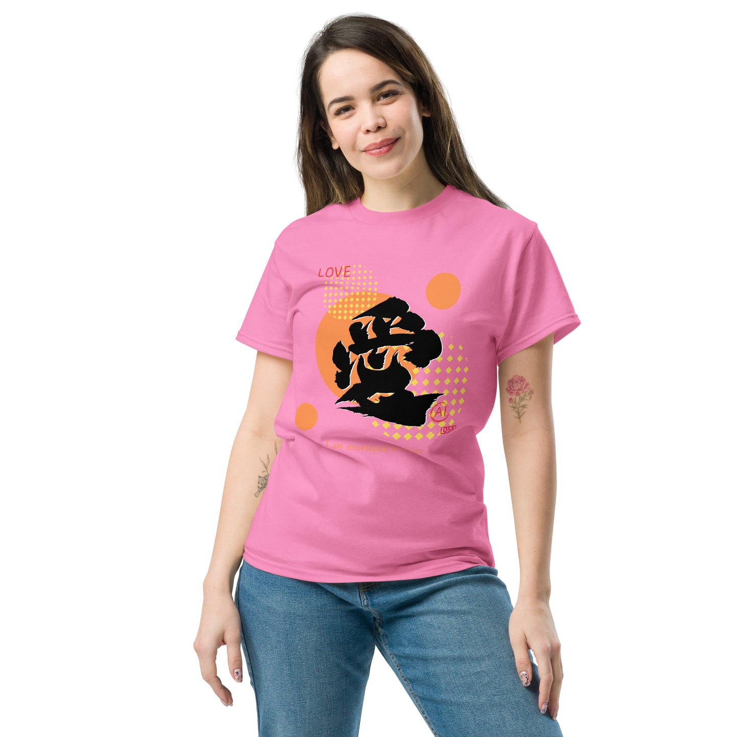 Unisex classic tee(Japanese, Kanji Series -愛“Love” Design.1)
