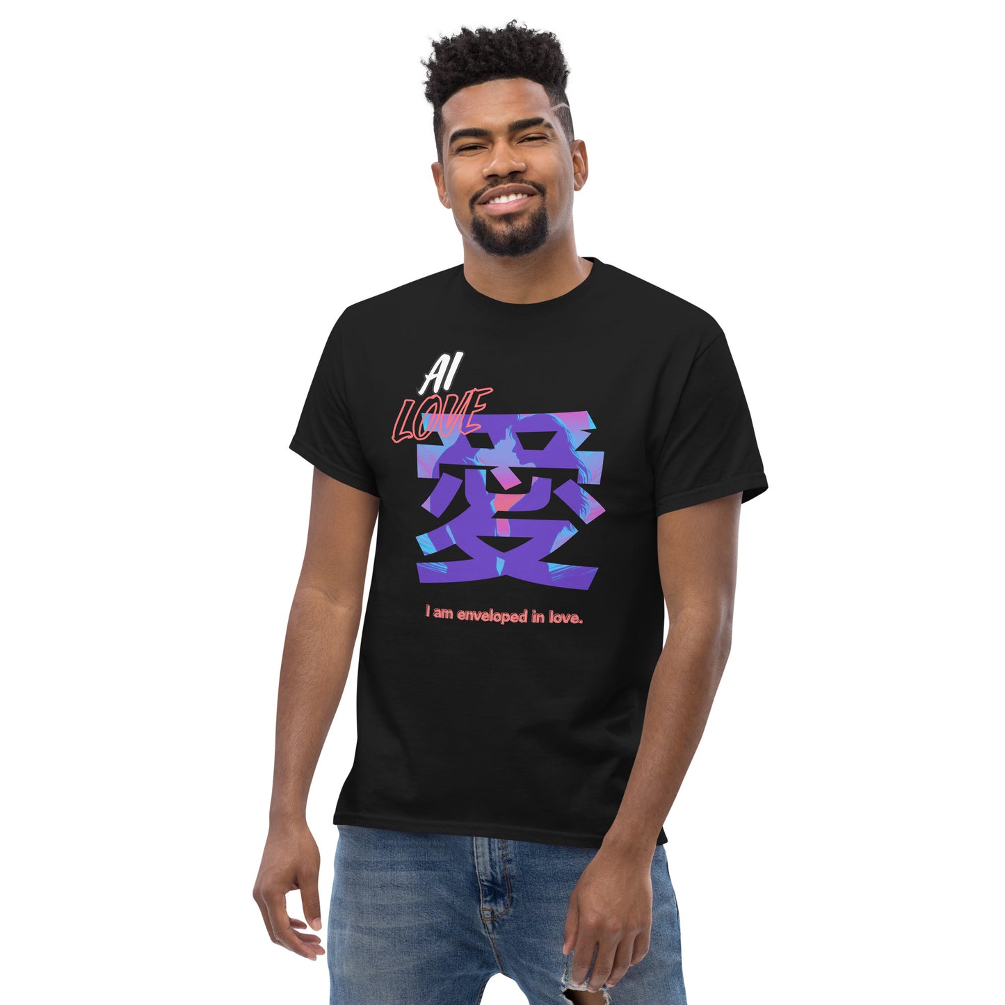 Unisex classic tee(Japanese, Kanji Series -愛“Love” Desig.3)