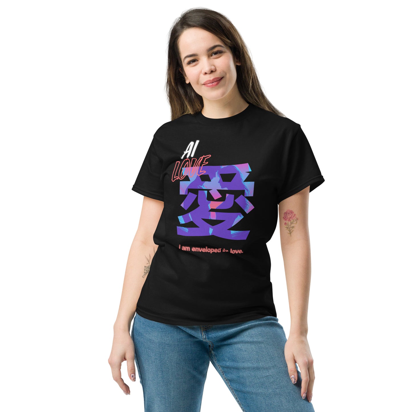 Unisex classic tee(Japanese, Kanji Series -愛“Love” Desig.3)