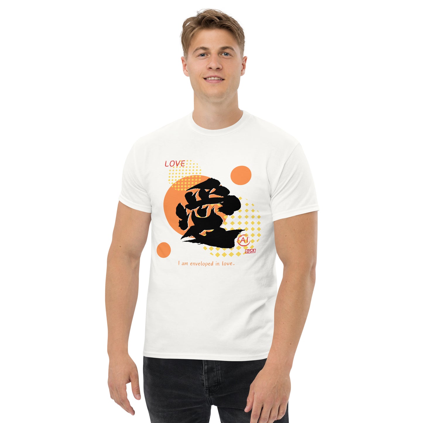 Unisex classic tee(Japanese, Kanji Series -愛“Love” Design.1)