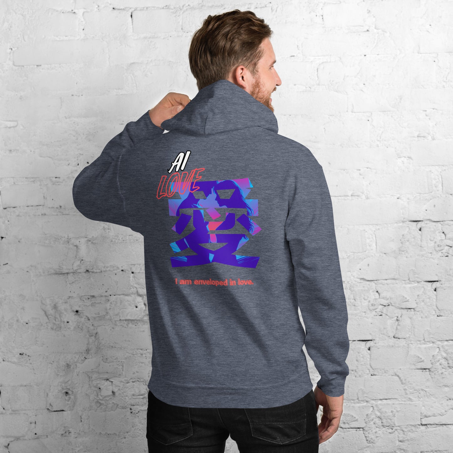 Unisex Hoodie(Japanese, Kanji Series -愛“Love” Desig.3)