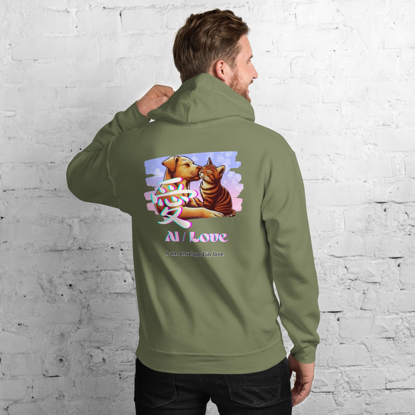 Unisex Hoodie(Japanese, Kanji Series -愛“Love” Design.2)