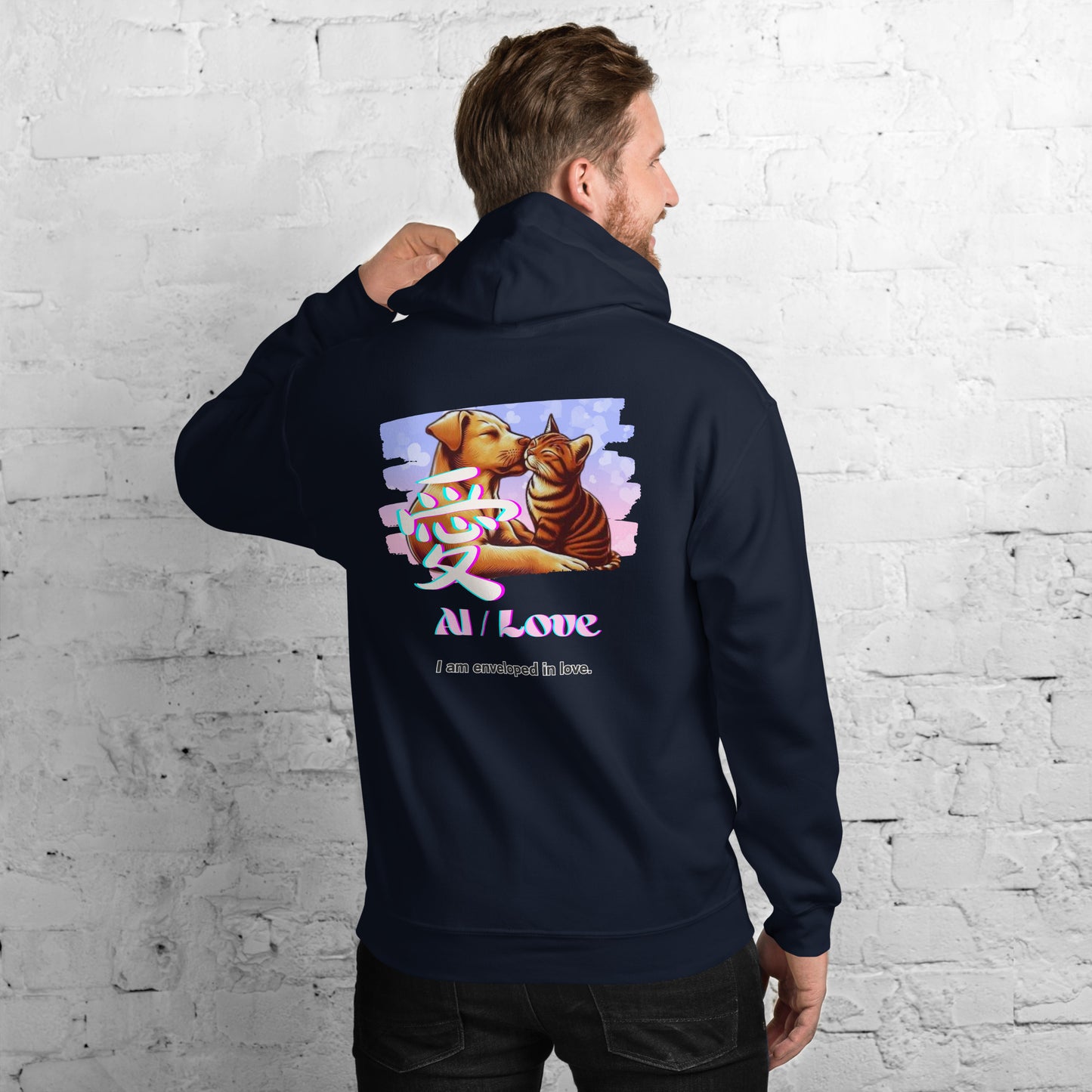 Unisex Hoodie(Japanese, Kanji Series -愛“Love” Design.2)