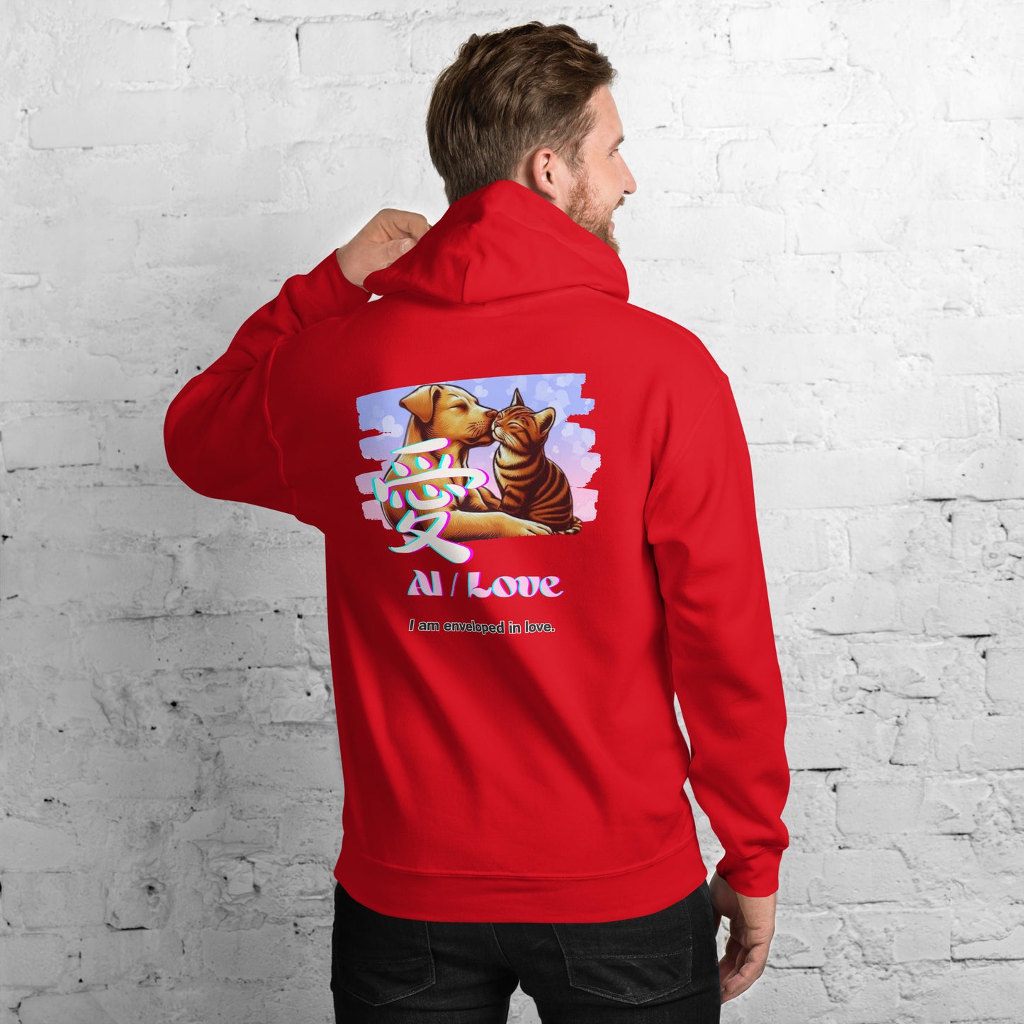 Unisex Hoodie(Japanese, Kanji Series -愛“Love” Design.2)