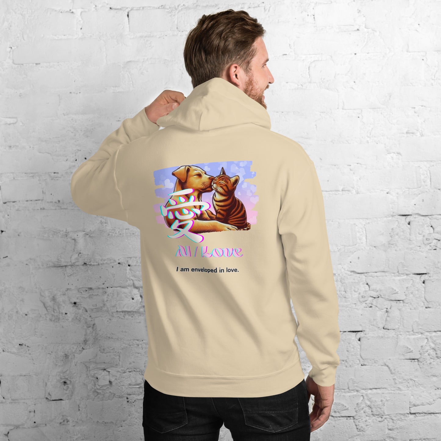 Unisex Hoodie(Japanese, Kanji Series -愛“Love” Design.2)