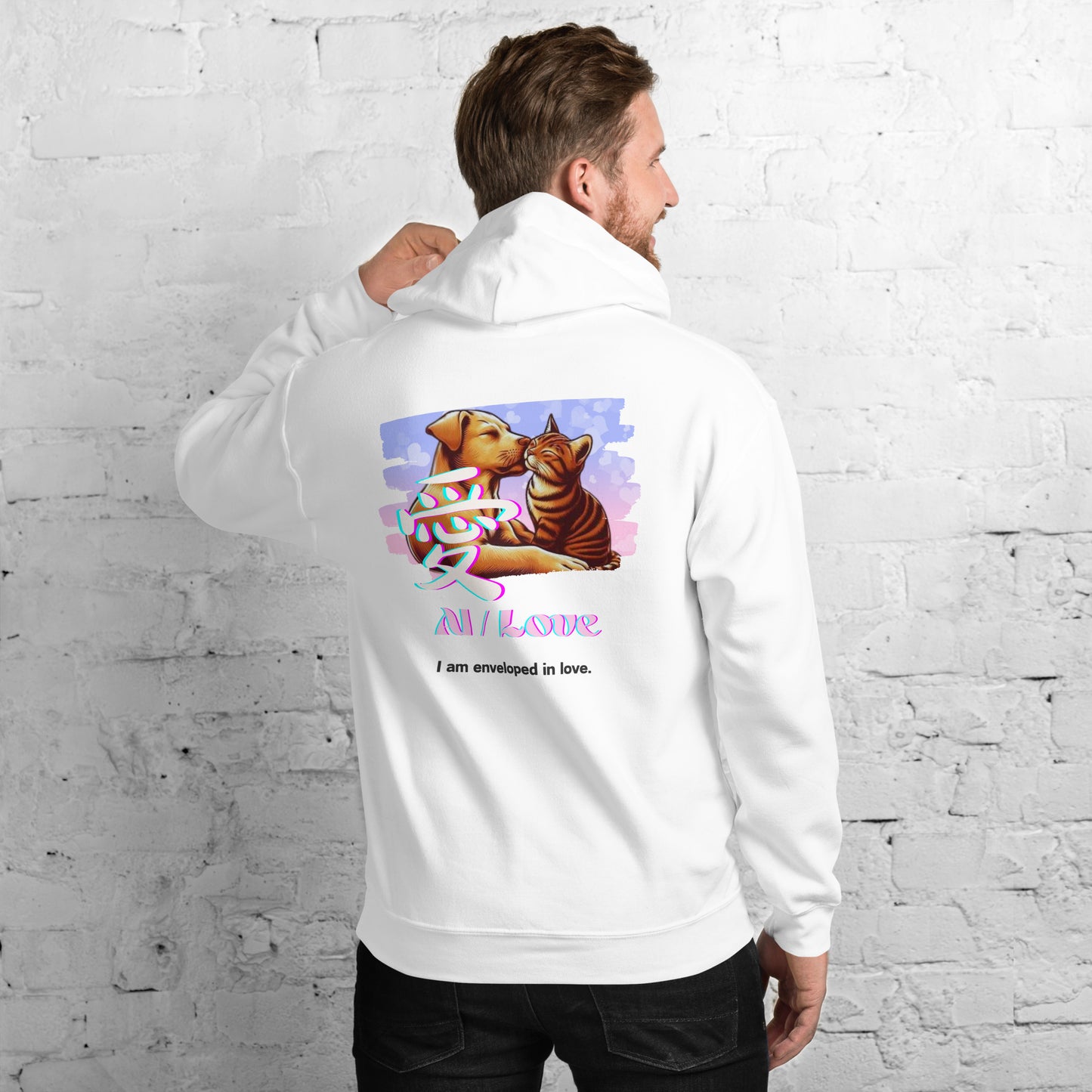 Unisex Hoodie(Japanese, Kanji Series -愛“Love” Design.2)