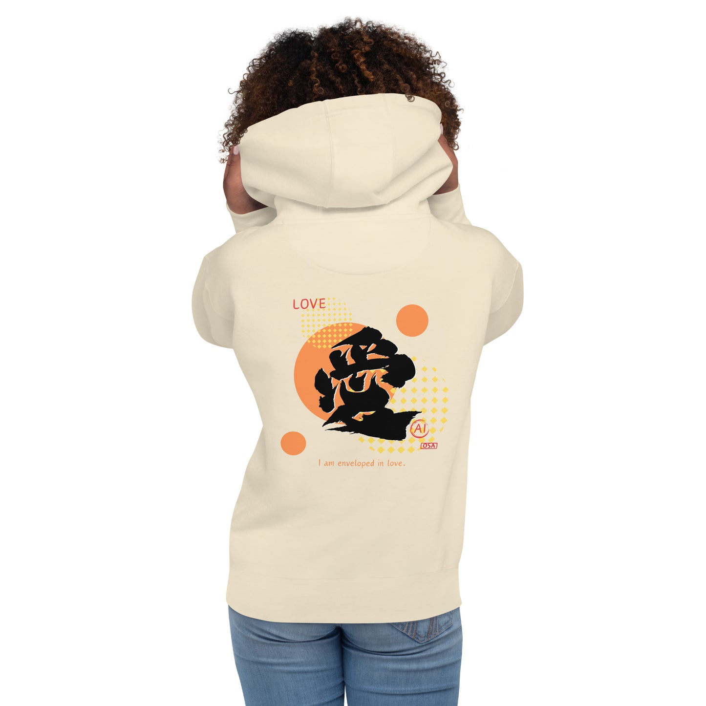 Unisex Hoodie(Japanese, Kanji Series -愛“Love” Design.1)