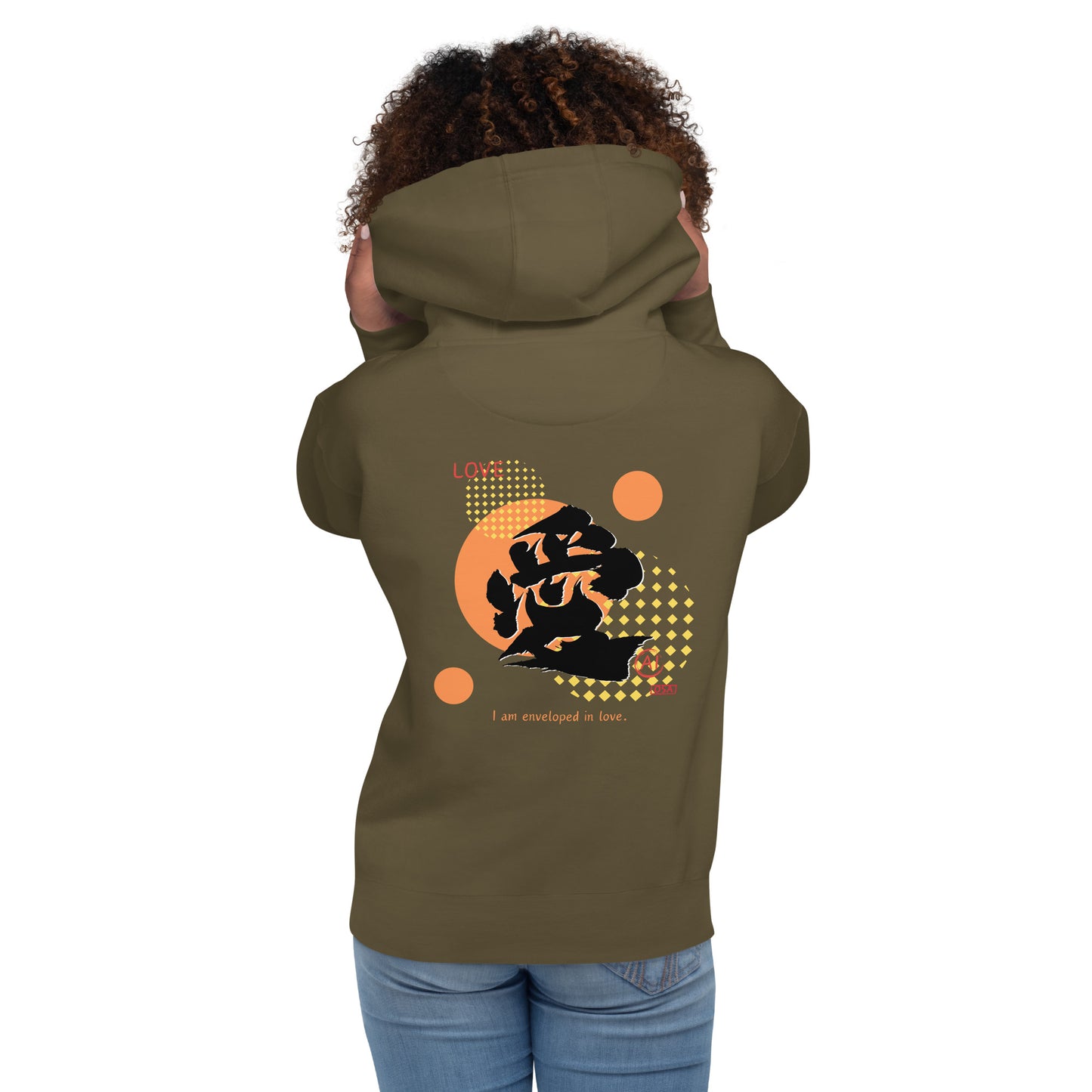 Unisex Hoodie(Japanese, Kanji Series -愛“Love” Design.1)