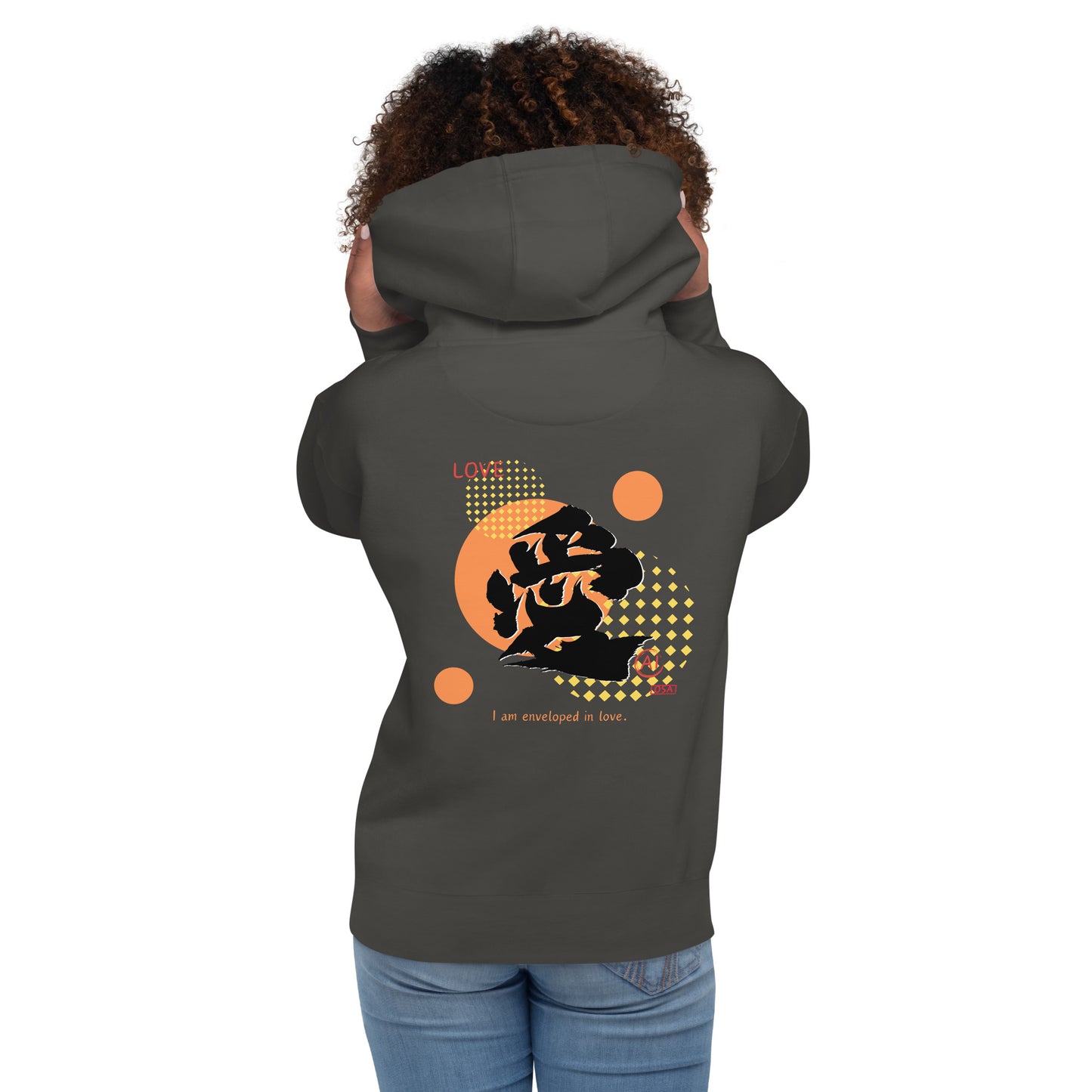 Unisex Hoodie(Japanese, Kanji Series -愛“Love” Design.1)