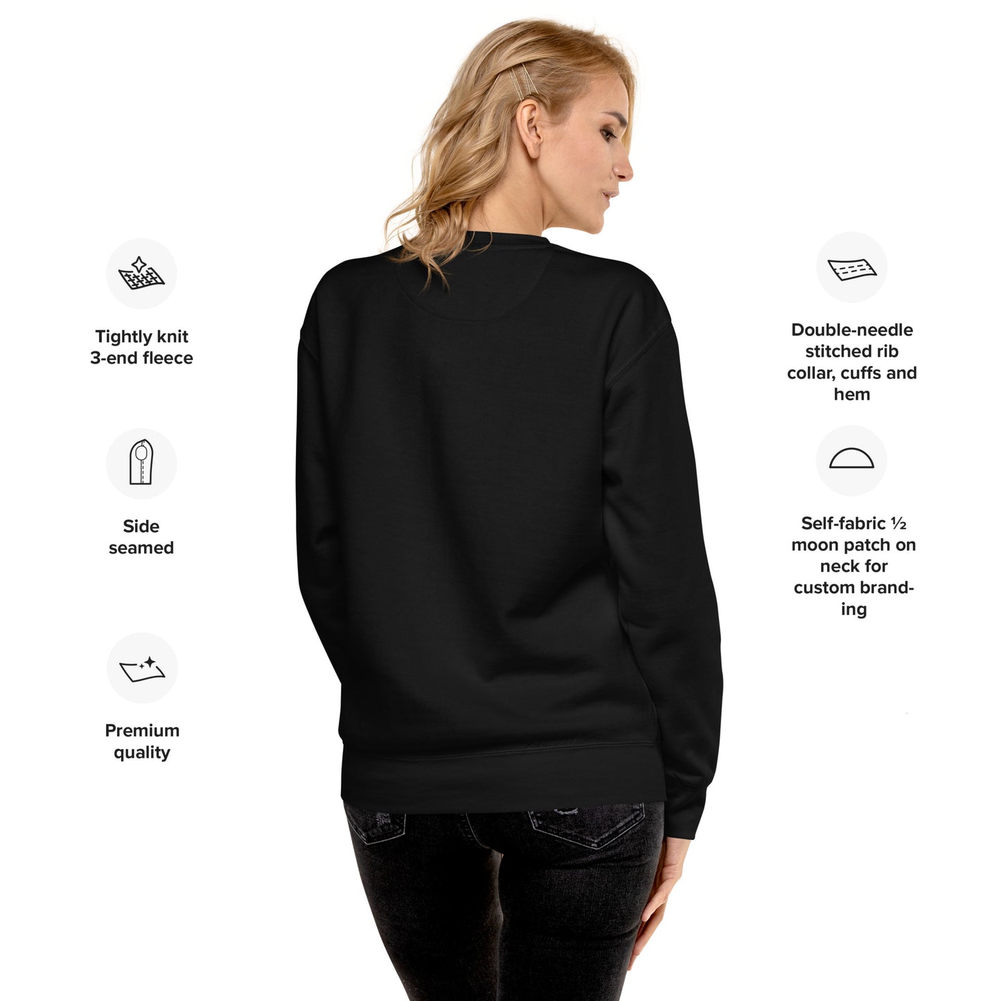 Unisex Premium Sweatshirt(Japanese, Kanji Series -愛“Love” Desig.3)