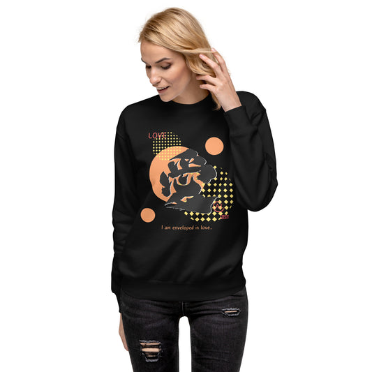 Unisex Premium Sweatshirt(Japanese, Kanji Series -愛“Love” Design.1)