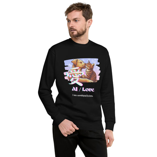 Unisex Premium Sweatshirt(Japanese, Kanji Series -愛“Love” Design.2)